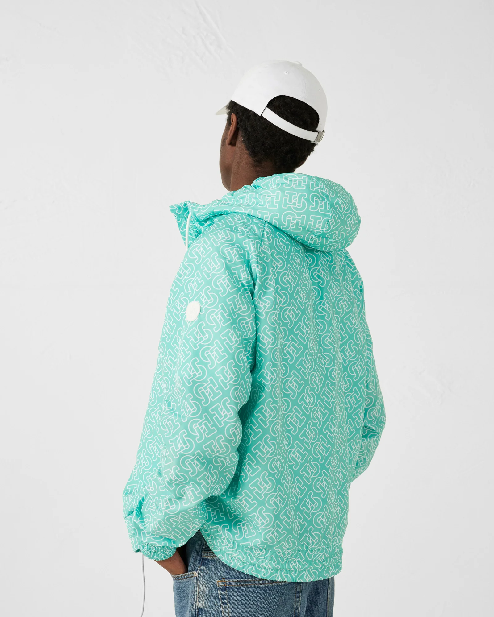 Blouson coupe-vent léger à capuche Mono lagon Storm monogram - Image 4
