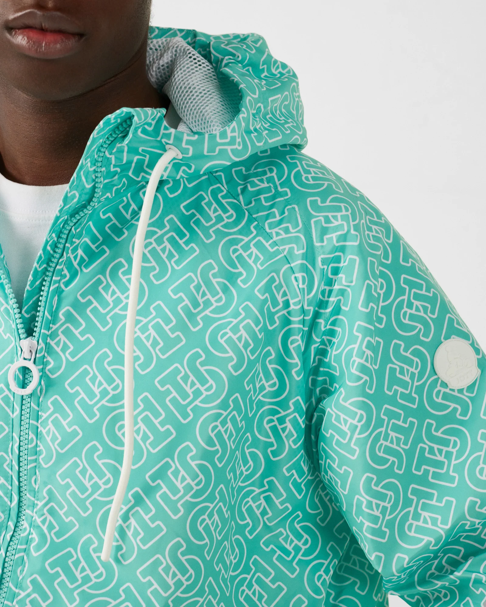 Blouson coupe-vent léger à capuche Mono lagon Storm monogram - Image 5