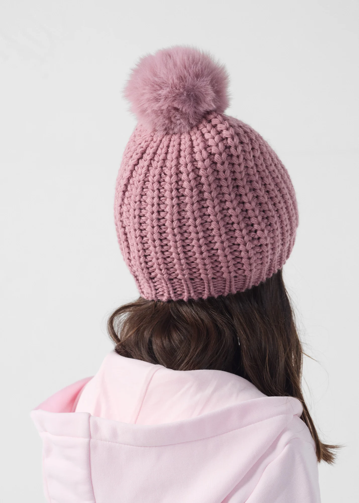 Bonnet Ă pompons Rose antique Langley - Image 3