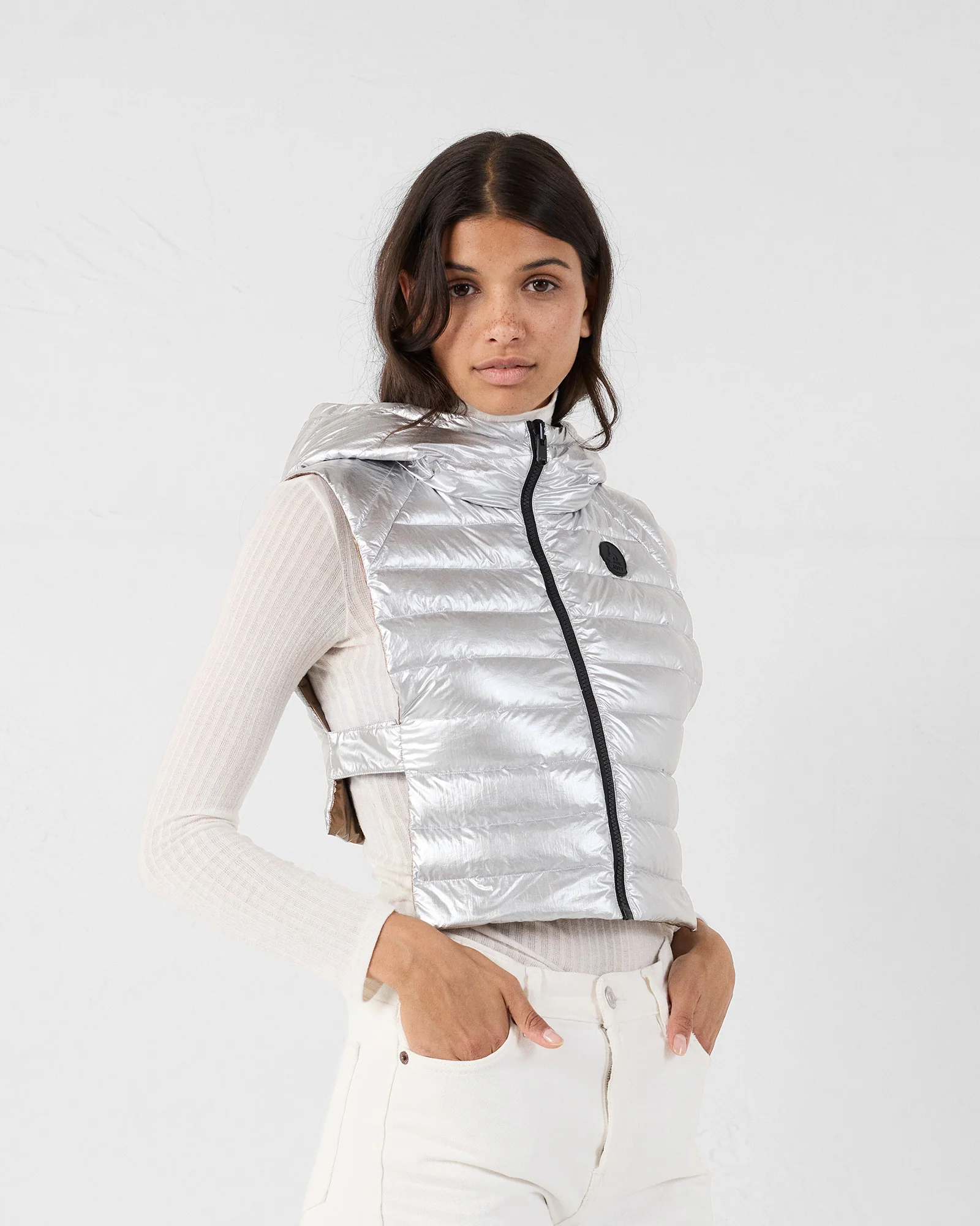 Capuche métallique Argent Alae metallic - Image 3