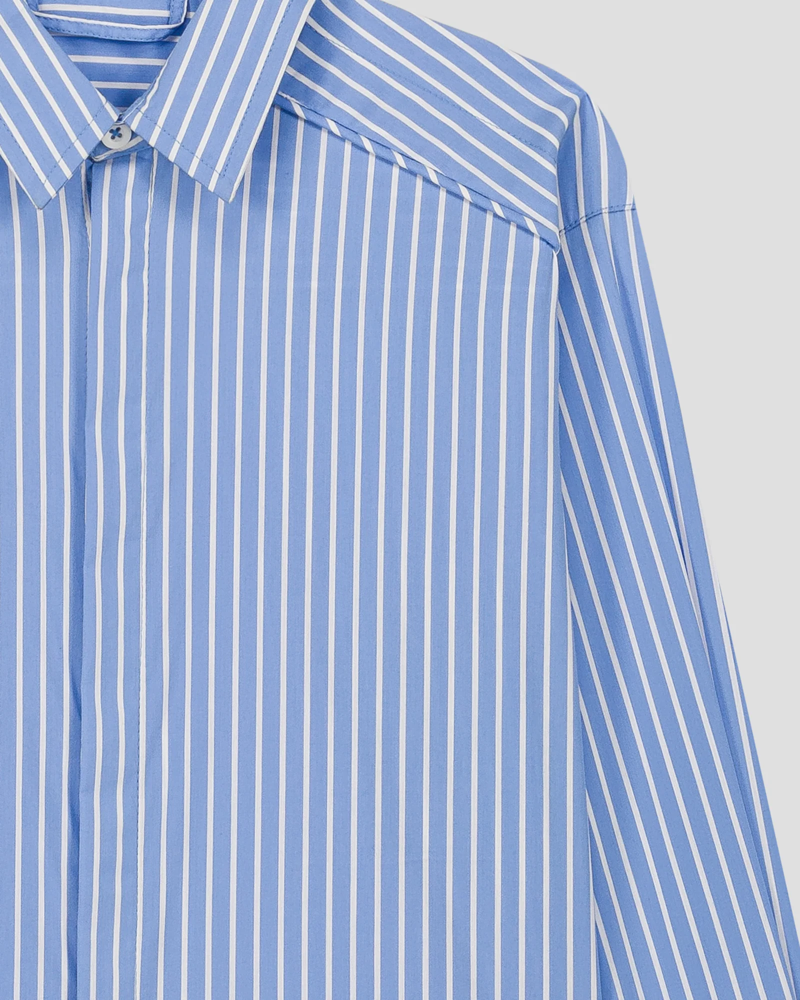 Chemise enfant en popeline Bleu céleste rayé Harold stripe - Image 5