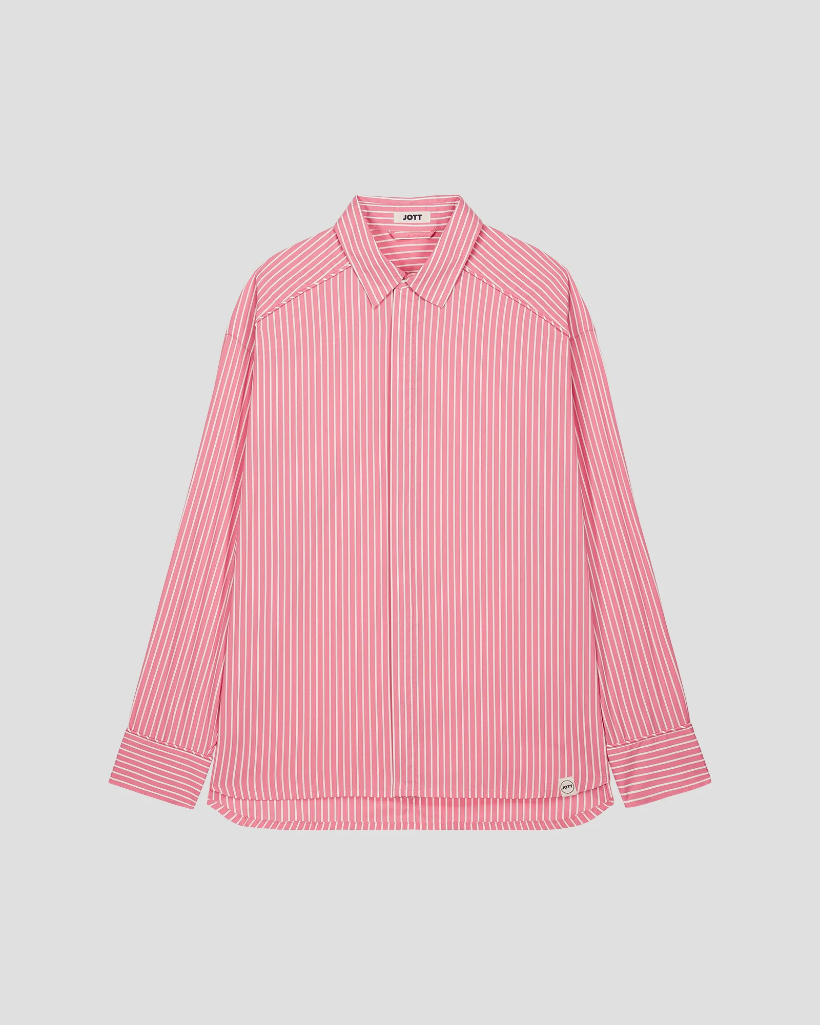 Chemise mixte en popeline Pink antique rayé Duffy stripe - Image 2