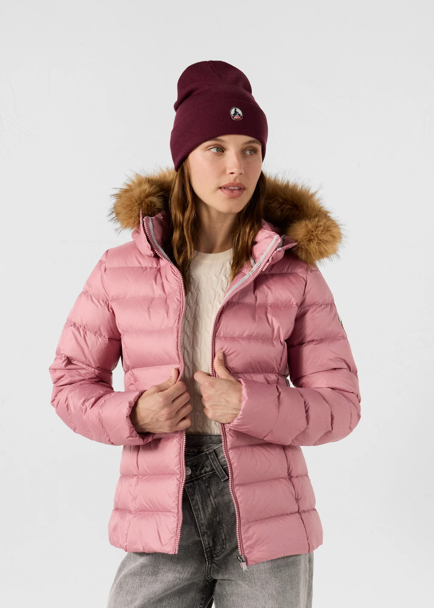 Doudoune Ă capuche Grand Froid Rose antique Luxe - Image 3