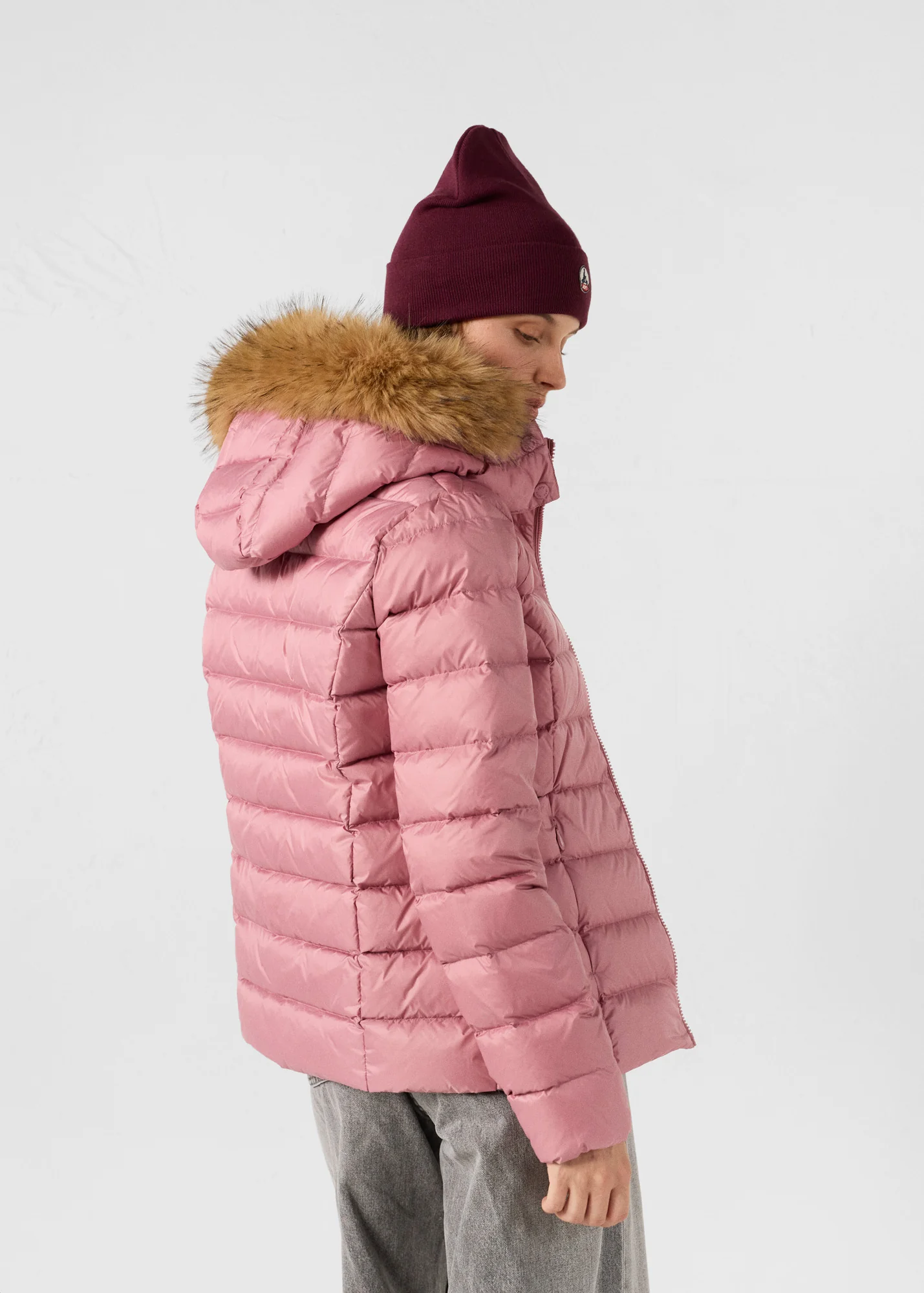 Doudoune Ă capuche Grand Froid Rose antique Luxe - Image 4