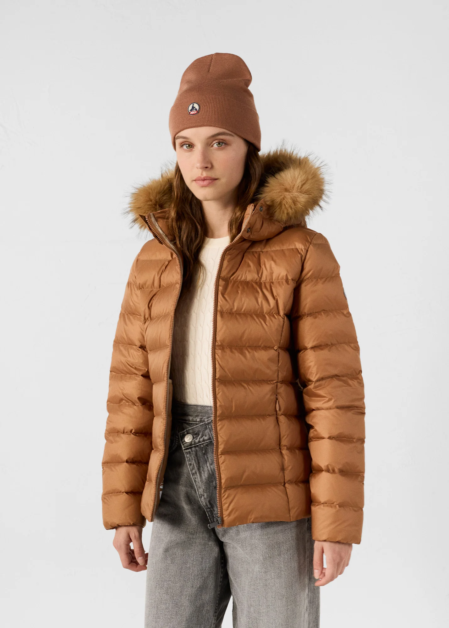 Doudoune Ă capuche Grand Froid Sucre roux Luxe