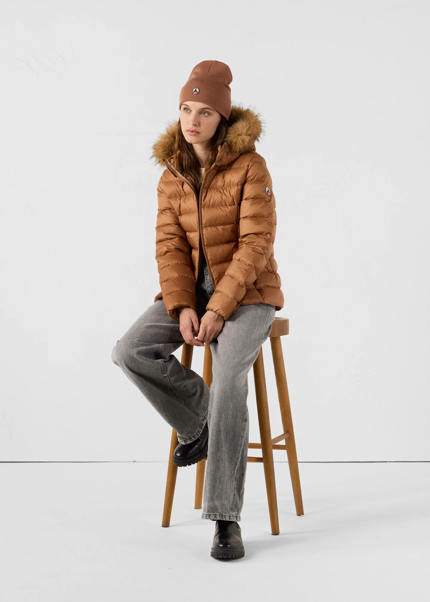 Doudoune Ă capuche Grand Froid Sucre roux Luxe - Image 3