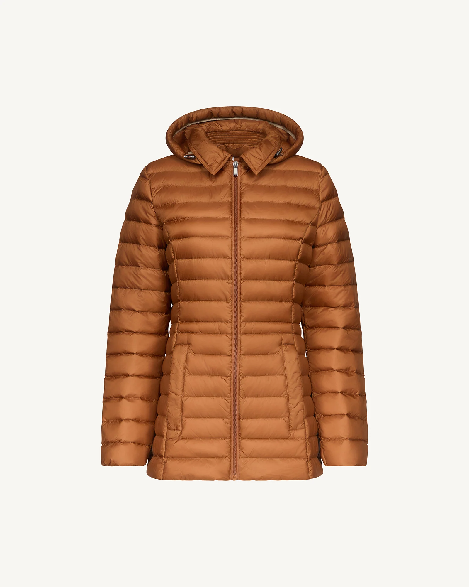 Doudoune à capuche mi-longue Caramel Nour 2.0