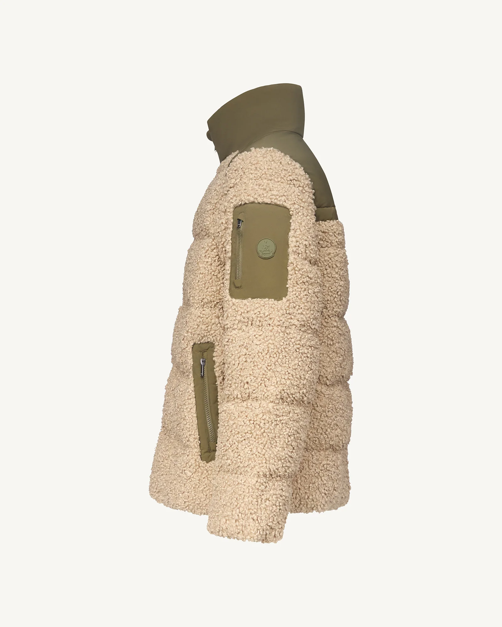 Doudoune bi-matière en sherpa Grand Froid Beige Matheo - Image 2