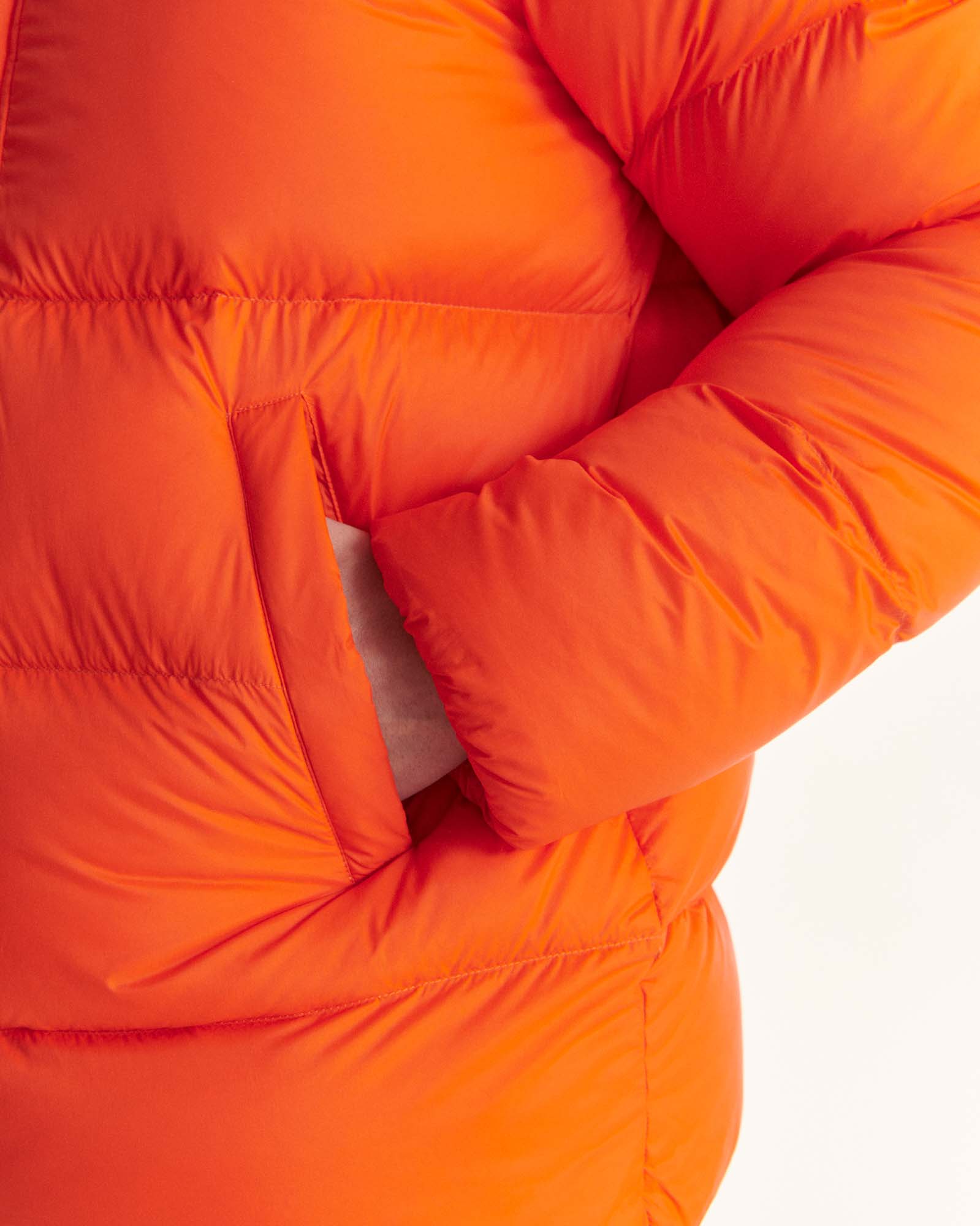 Doudoune courte à capuche Orange foncé Prestige 2.0 - Image 3