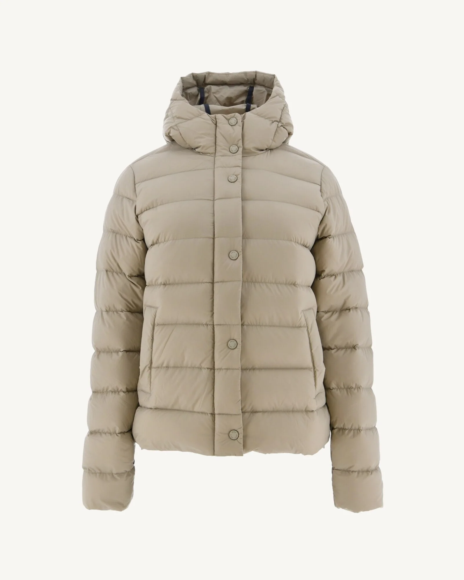 Doudoune droite Ă capuche Beige Jane