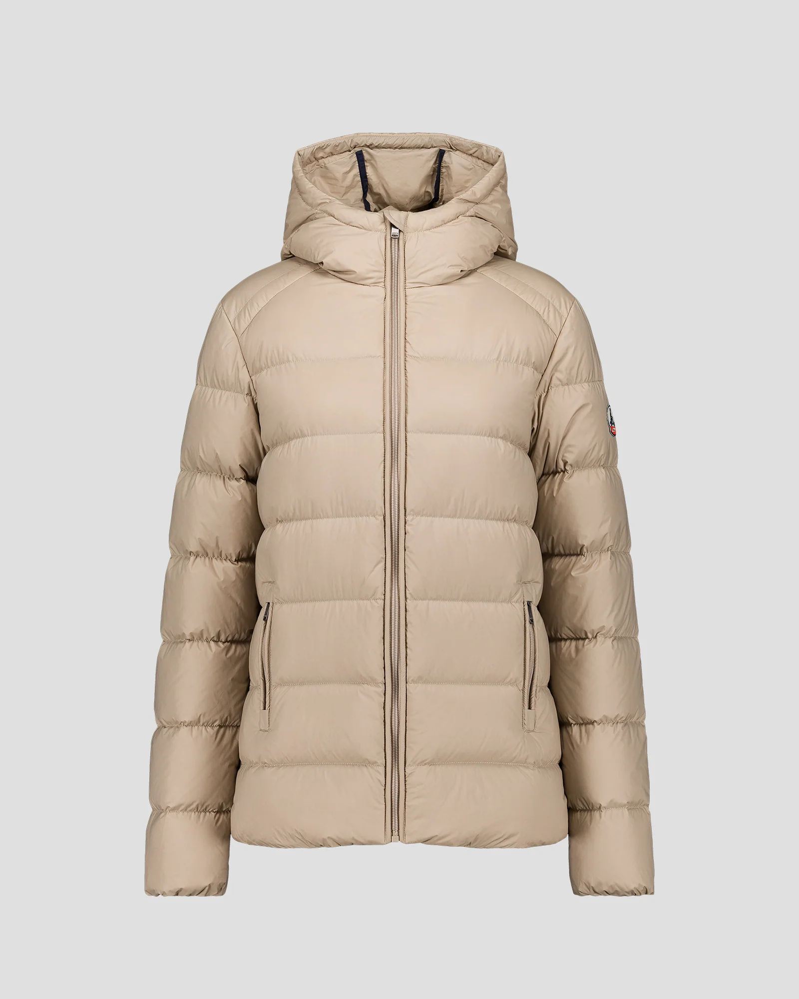 Doudoune droite Ă capuche Beige Johanna