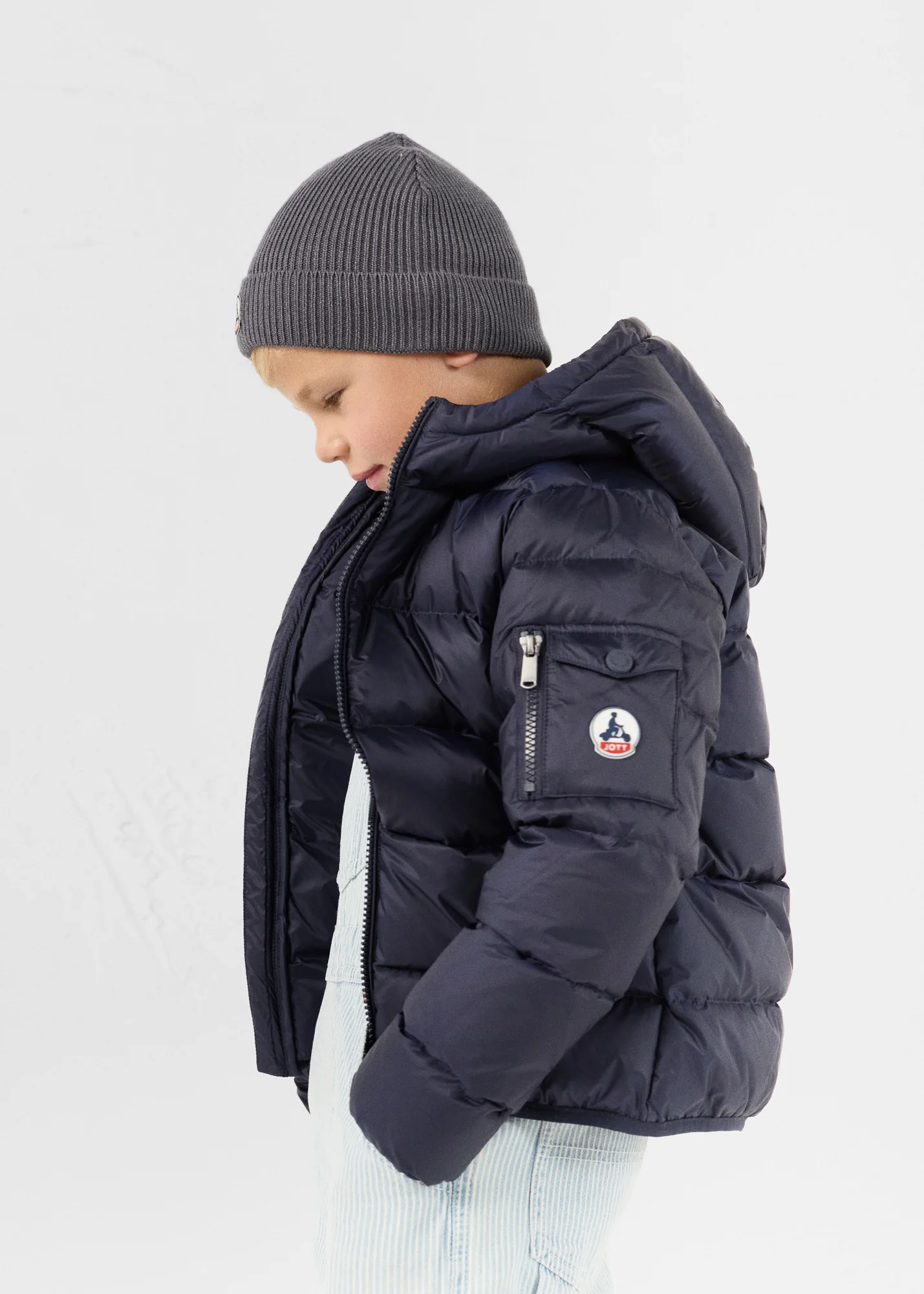 Doudoune enfant à capuche Grand Froid Marine Kazan - Image 3