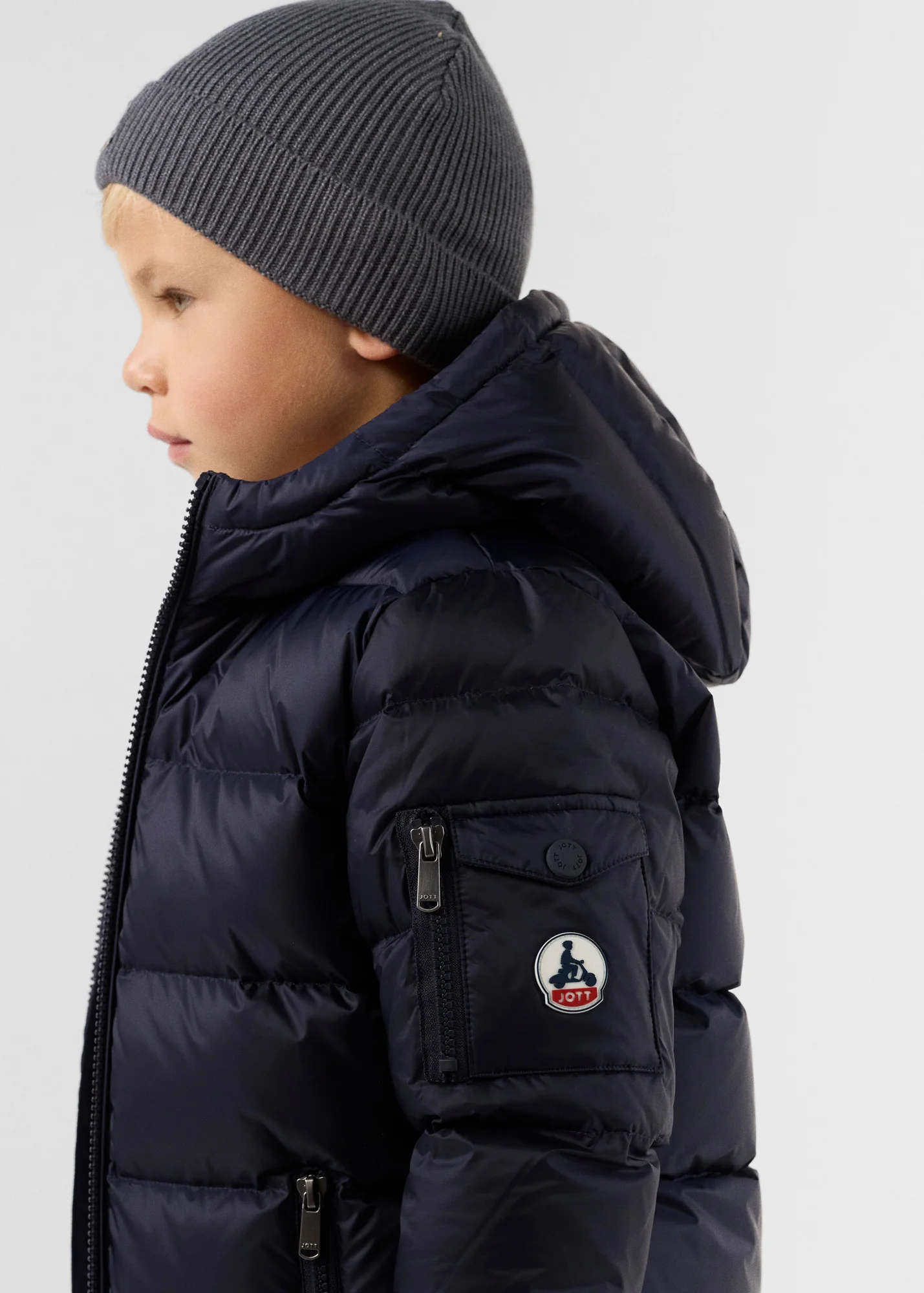 Doudoune enfant à capuche Grand Froid Marine Kazan - Image 5