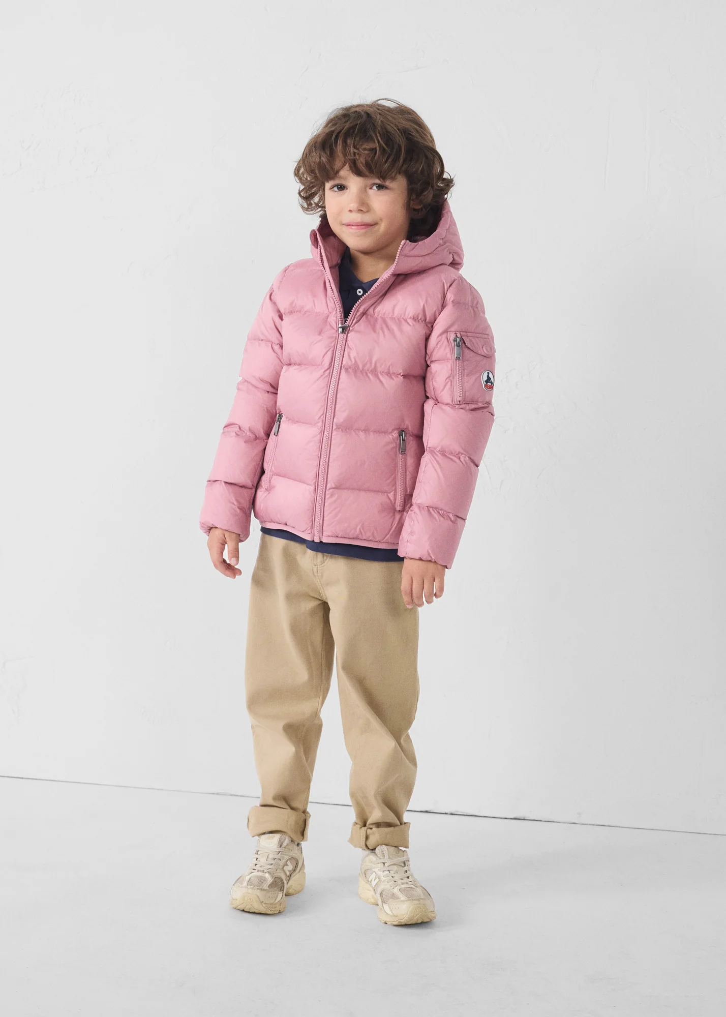 Doudoune enfant Ă capuche Grand Froid Rose antique Kazan