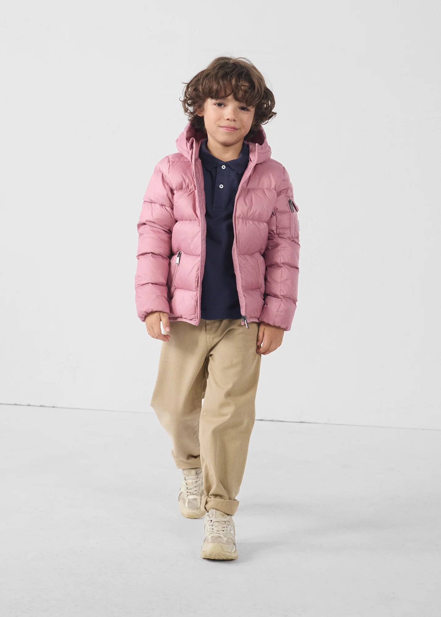 Doudoune enfant Ă capuche Grand Froid Rose antique Kazan - Image 6