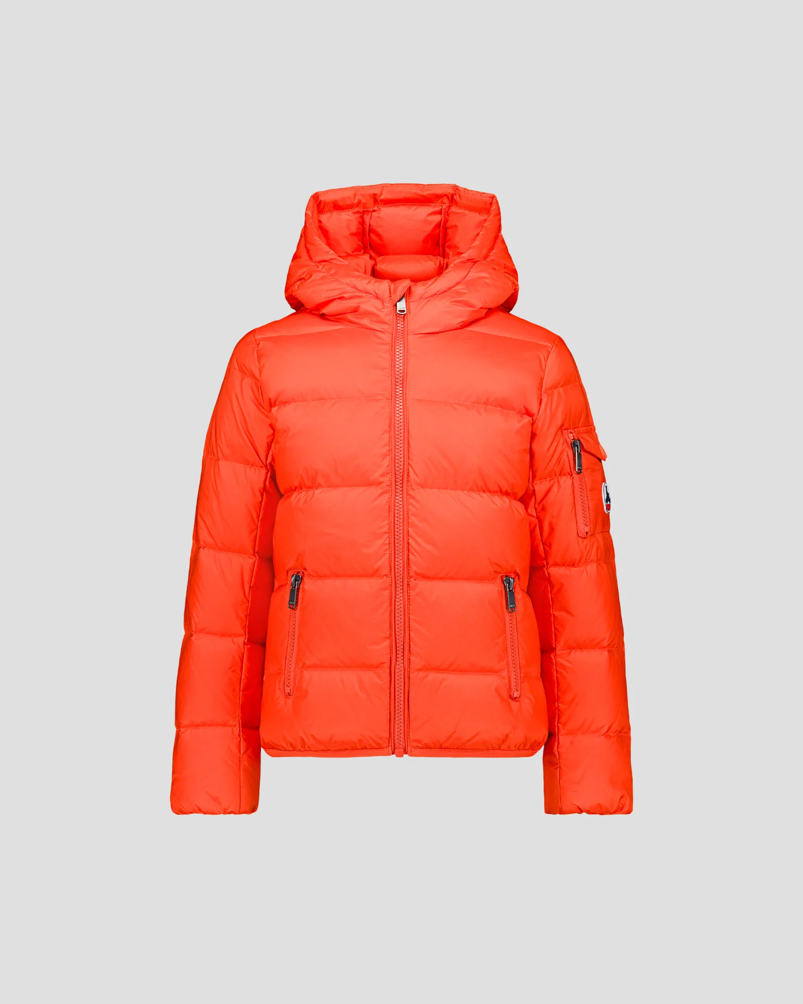 Doudoune enfant à capuche Grand Froid Rouge feu Kazan - Image 2