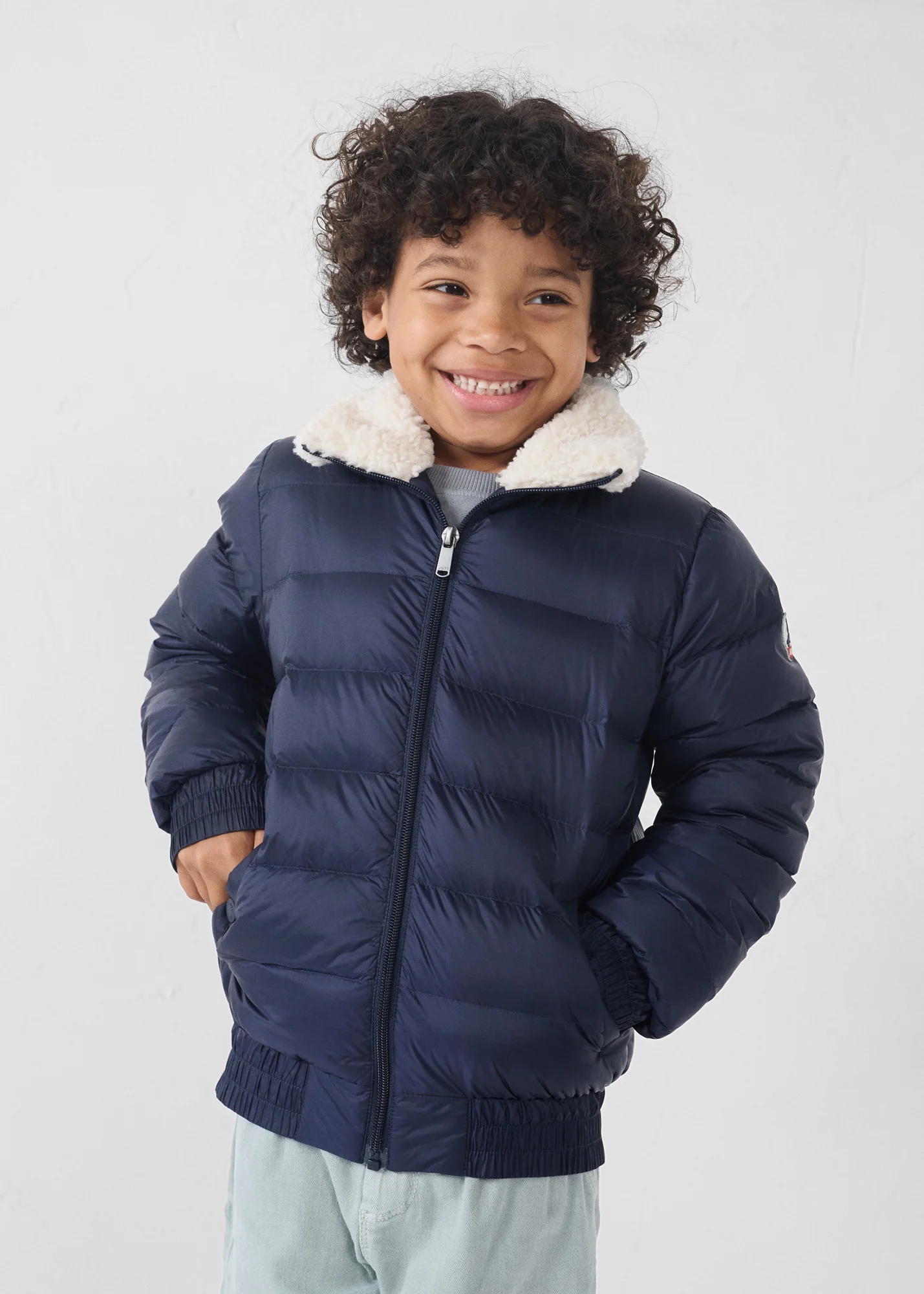 Doudoune enfant aviateur Marine Bass - Image 3