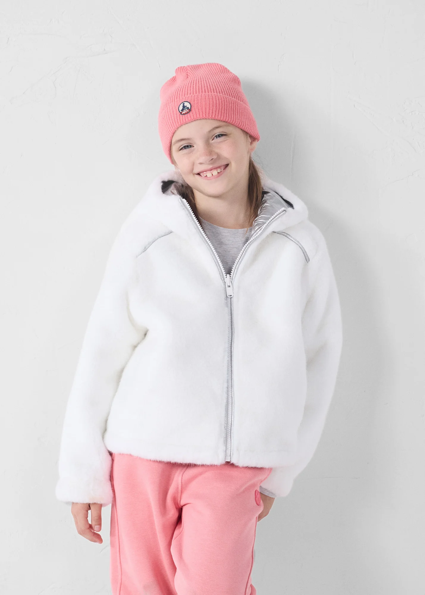 Doudoune enfant réversible fausse fourrure Blanc Brana - Image 3