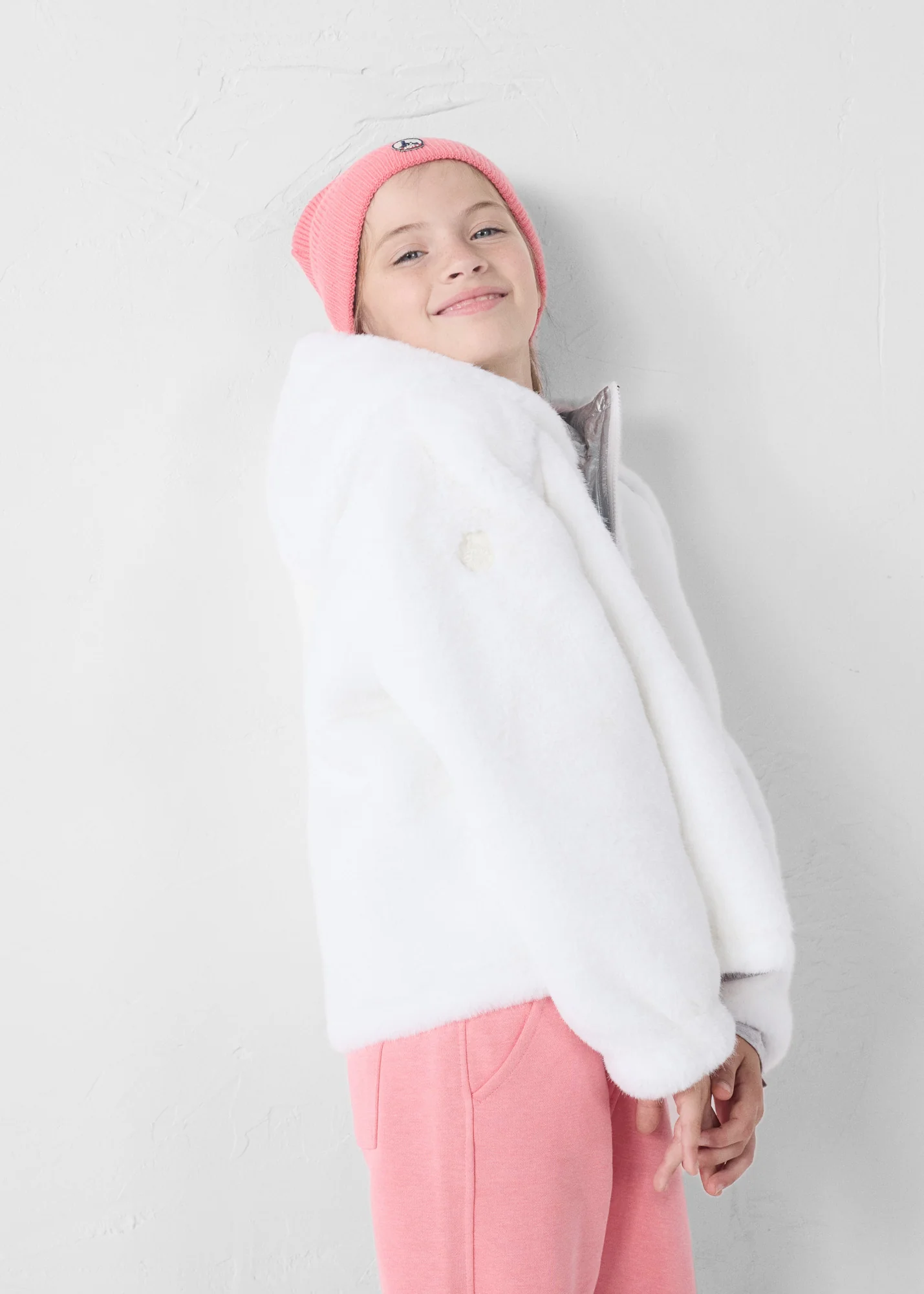 Doudoune enfant réversible fausse fourrure Blanc Brana - Image 8