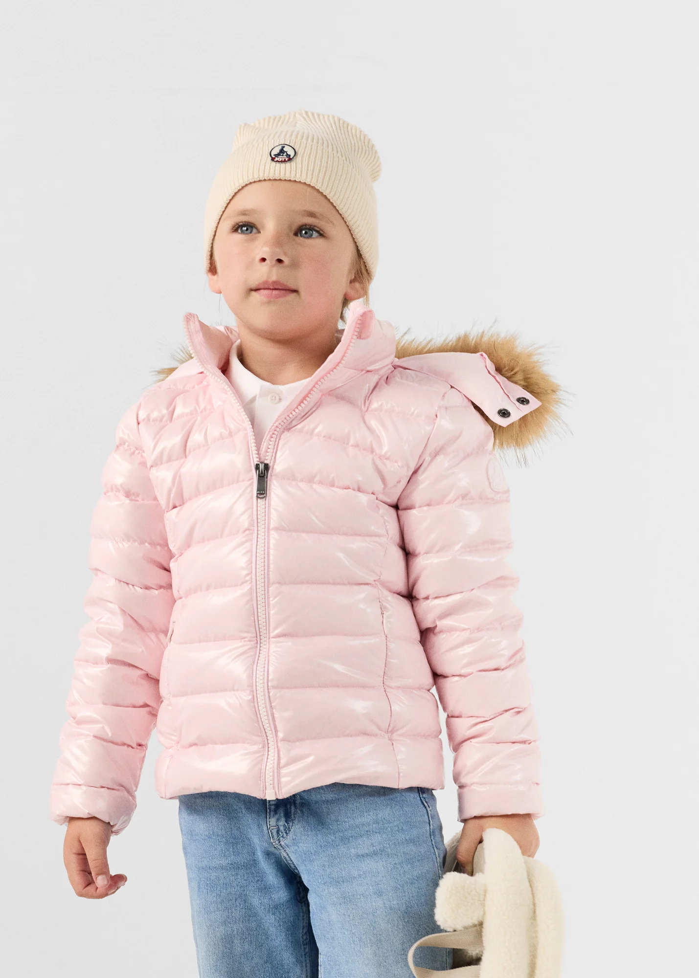 Doudoune enfant Grand Froid Rose pétale Olympe laquée - Image 3