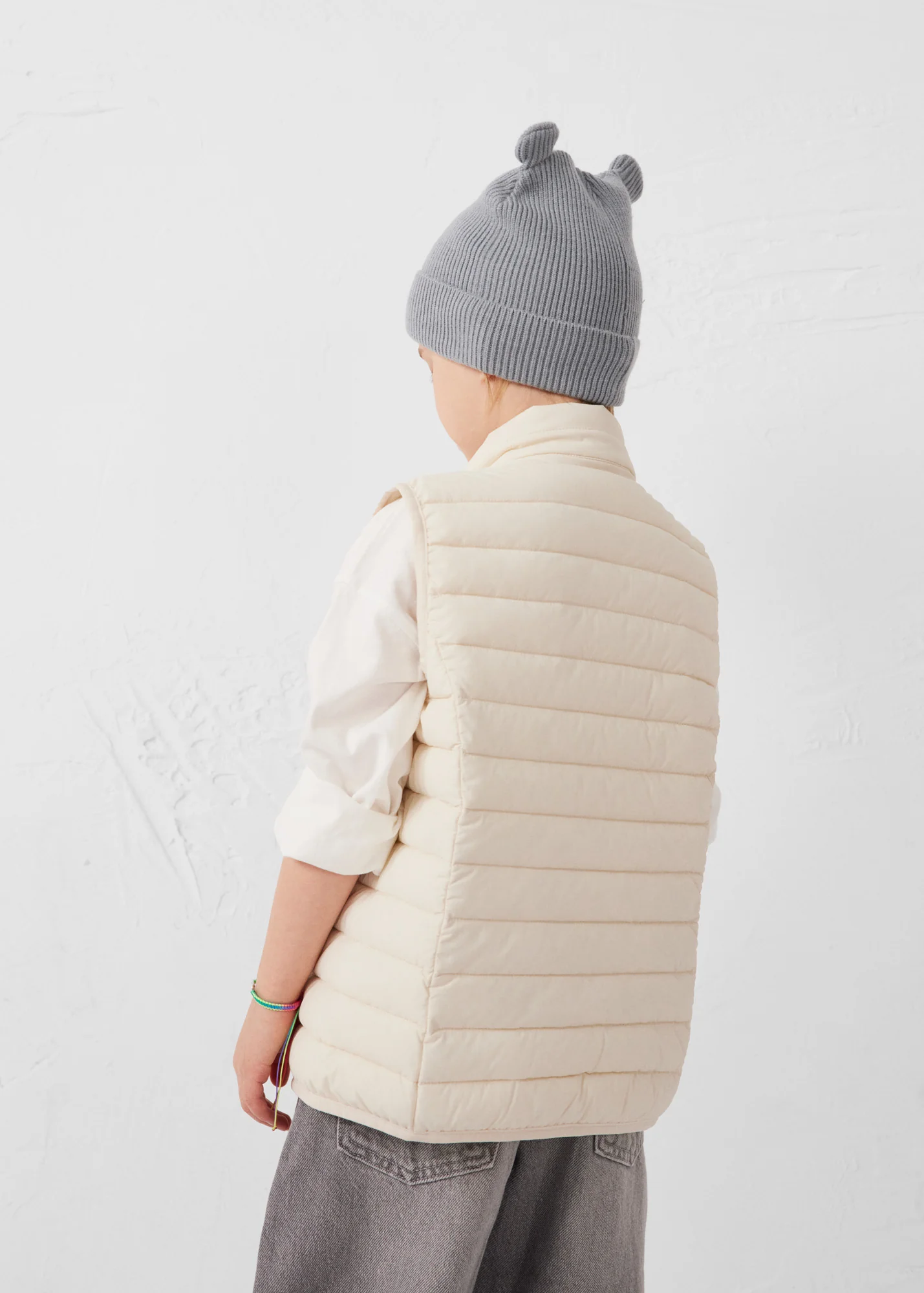 Doudoune enfant sans manches stretch Naturel Soan - Image 4