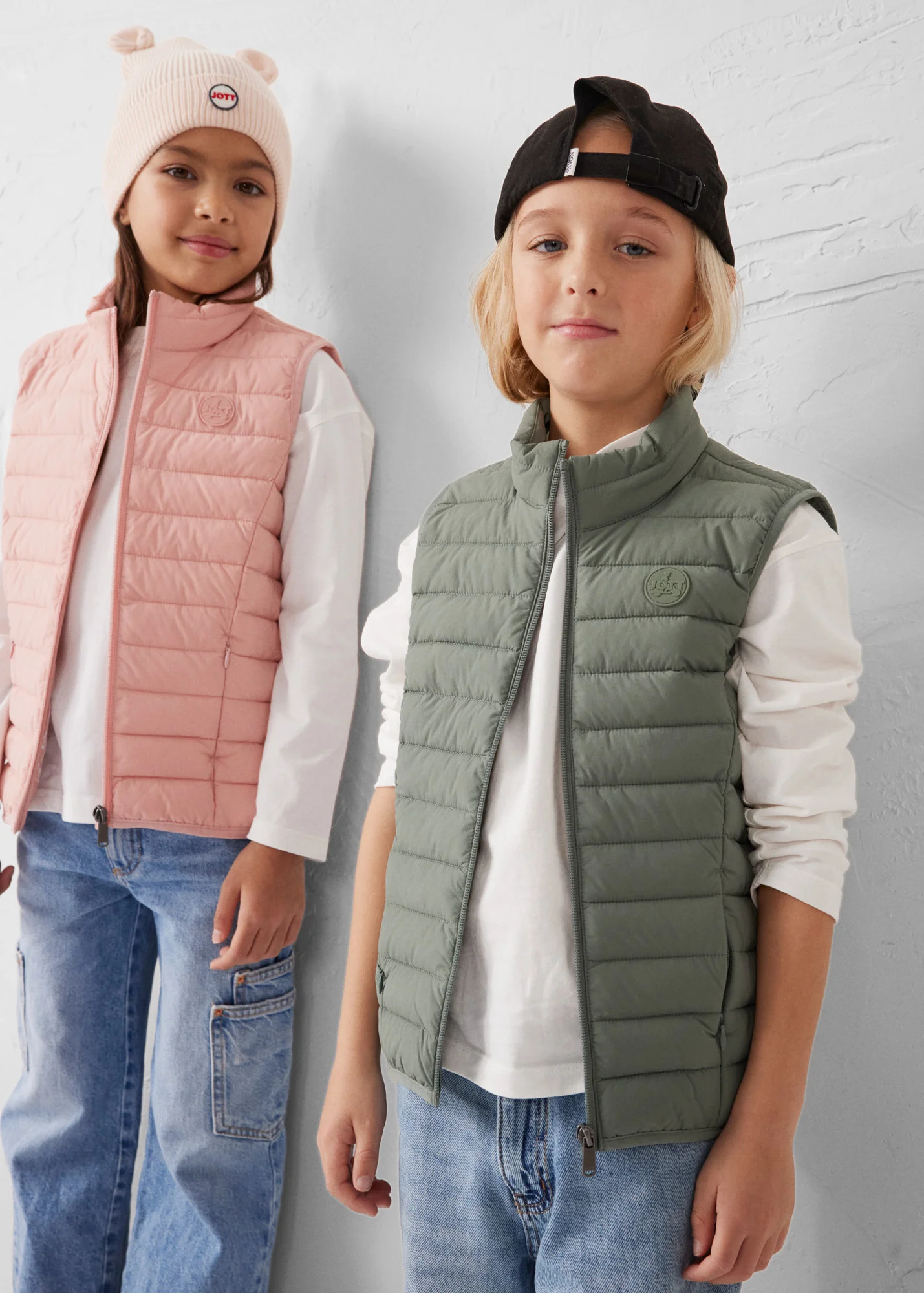 Doudoune enfant sans manches stretch Vert sauge Soan - Image 8