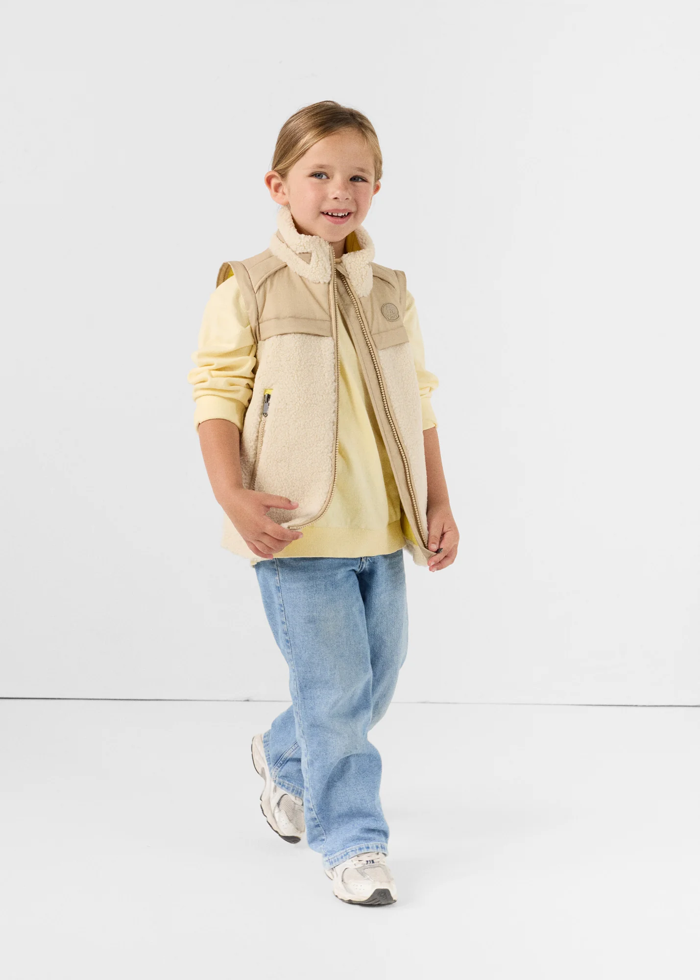 Doudoune enfant sherpa Naturel Erwan - Image 3