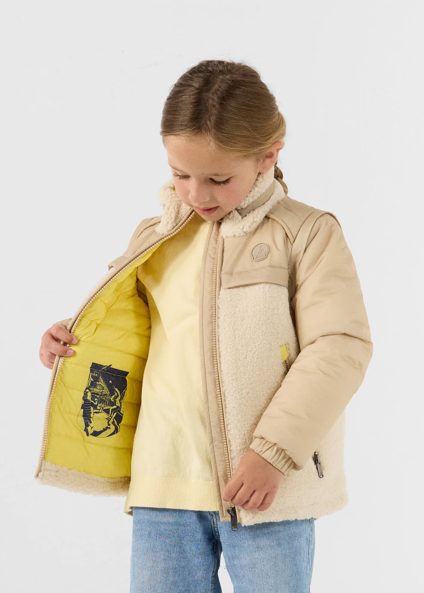 Doudoune enfant sherpa Naturel Erwan - Image 5