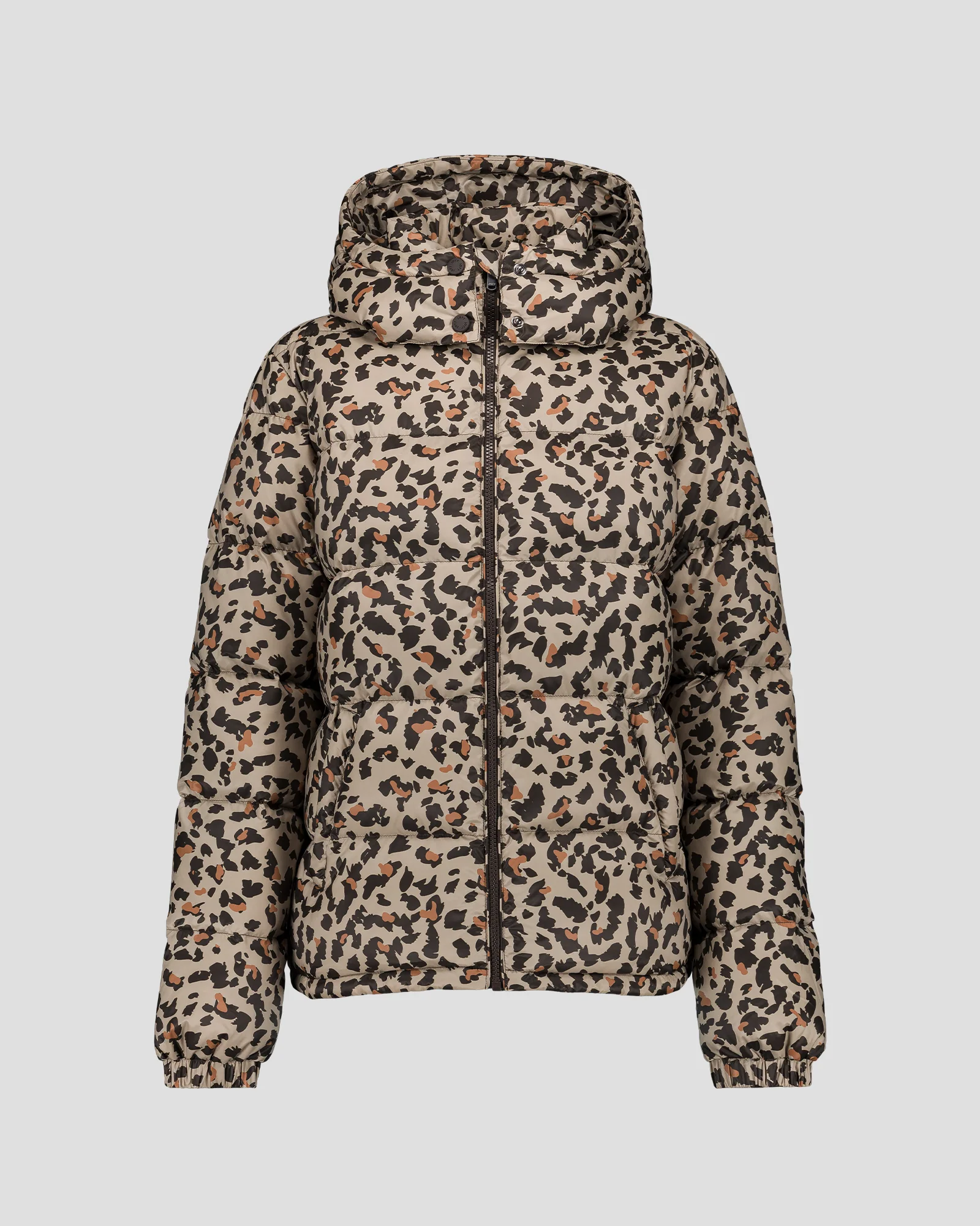 Doudoune Grand Froid esprit puffer Leopard beige Prague print - Image 3