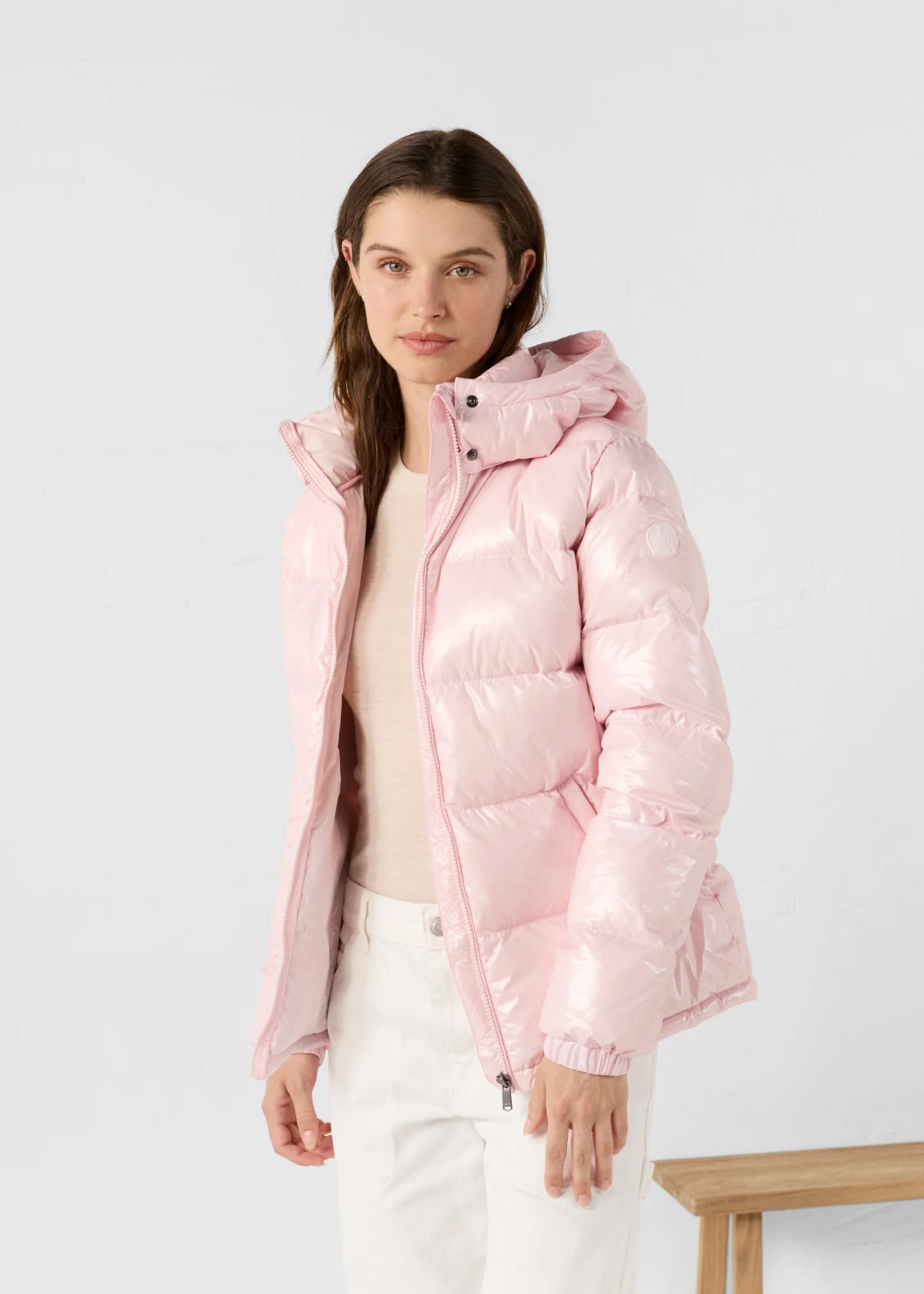 Doudoune Grand Froid esprit puffer Rose pétale Prague laquée