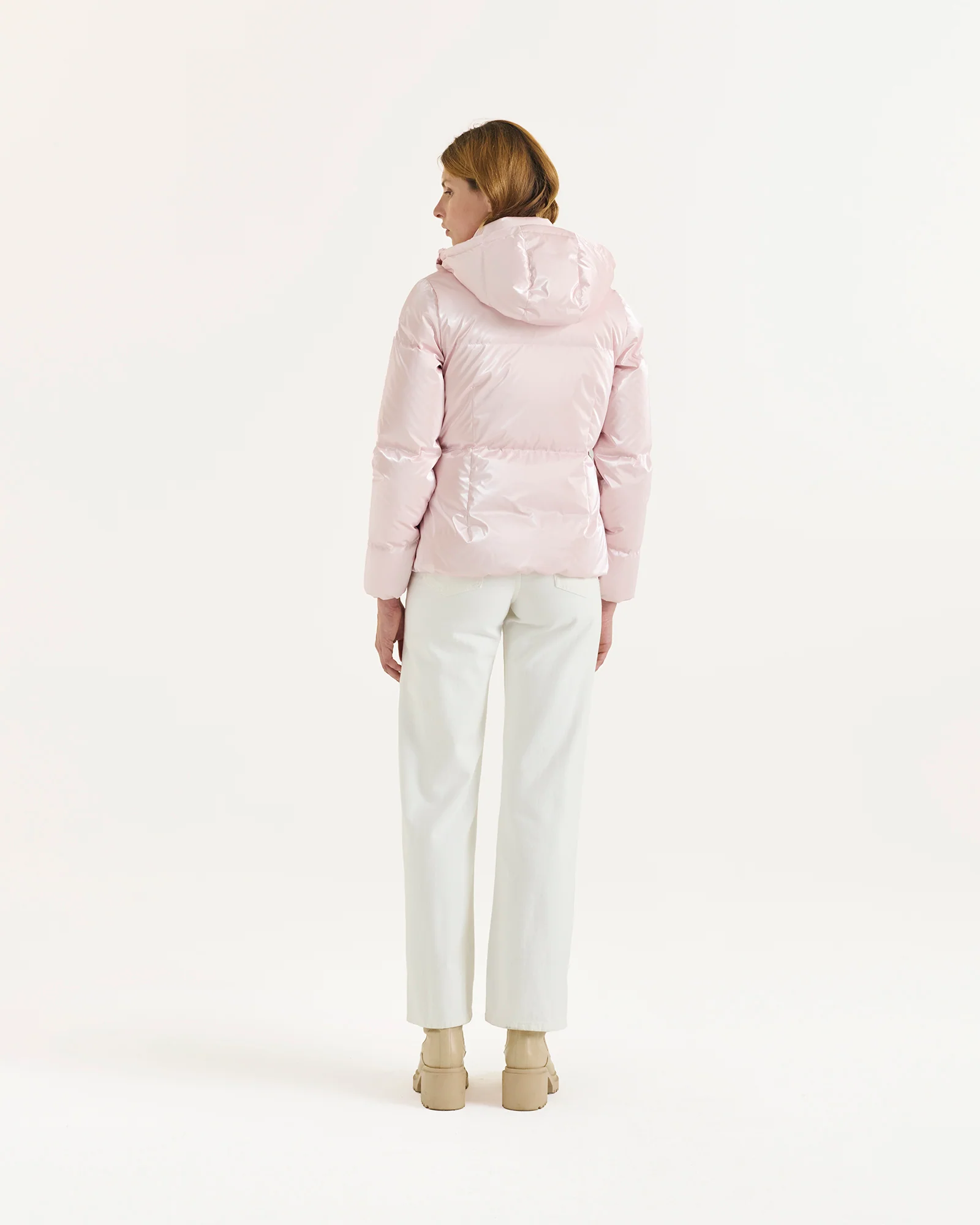 Doudoune Grand Froid nacrée Rose pétale Tanya Glossy - Image 2