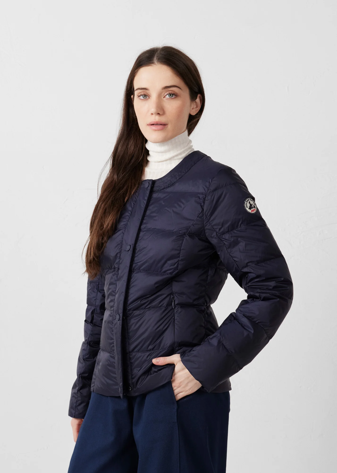 Doudoune inspirée tailleur Marine Christy - Image 3