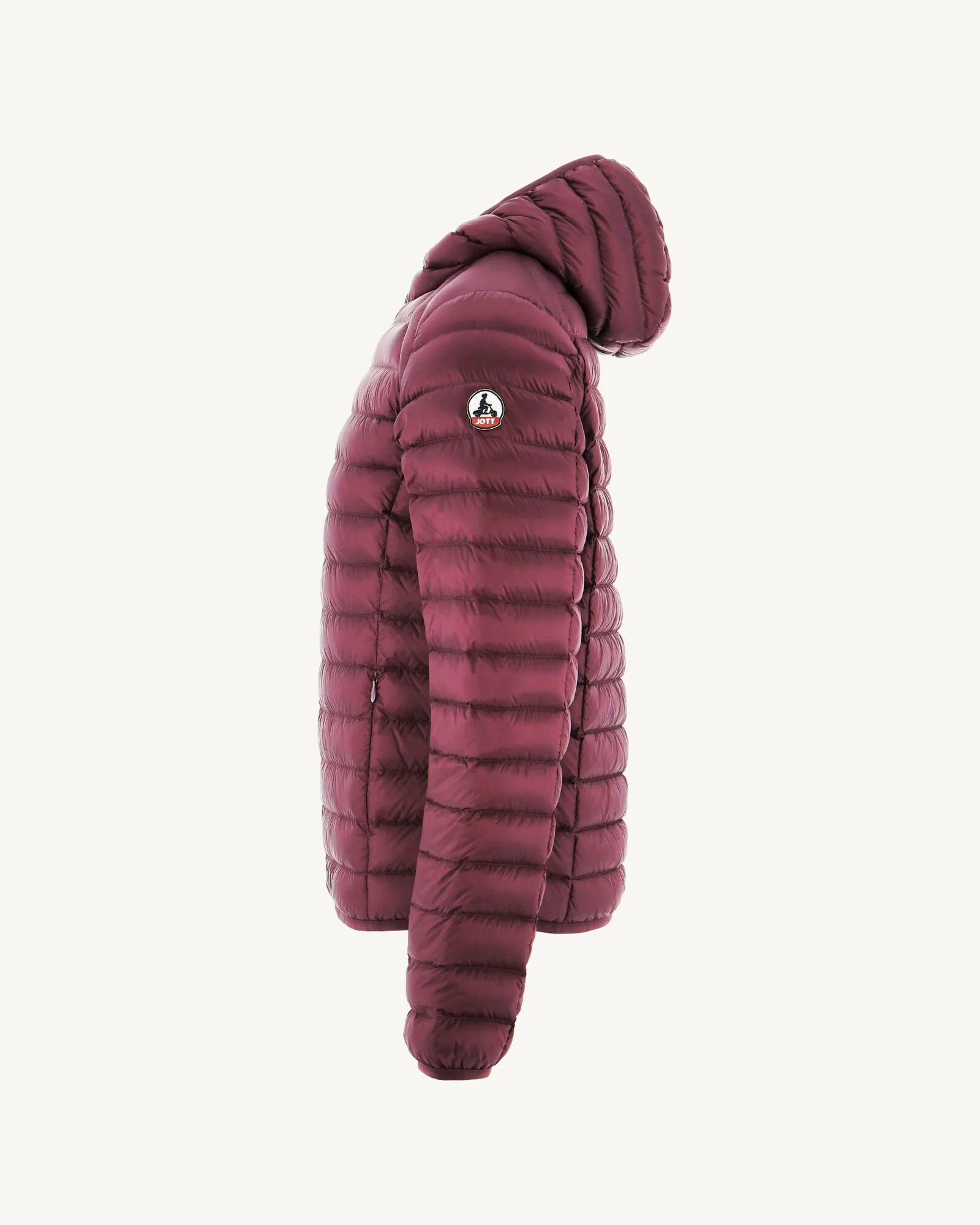 Doudoune légère à capuche Aubergine Nico - Image 3