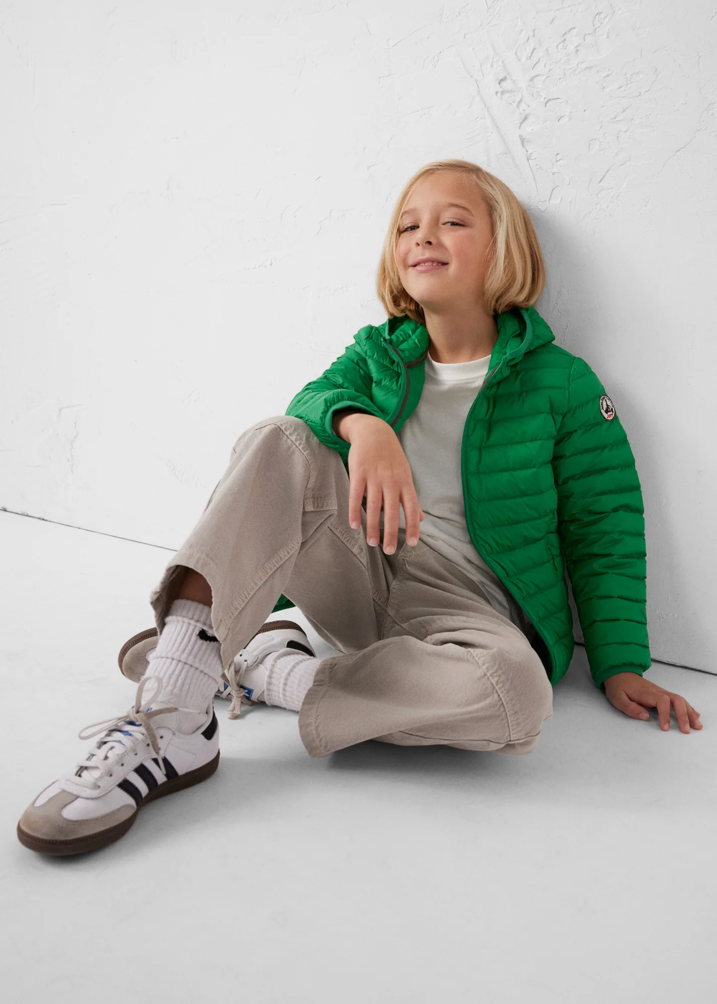 Doudoune légère à capuche enfant Vert tropical Hugo - Image 3