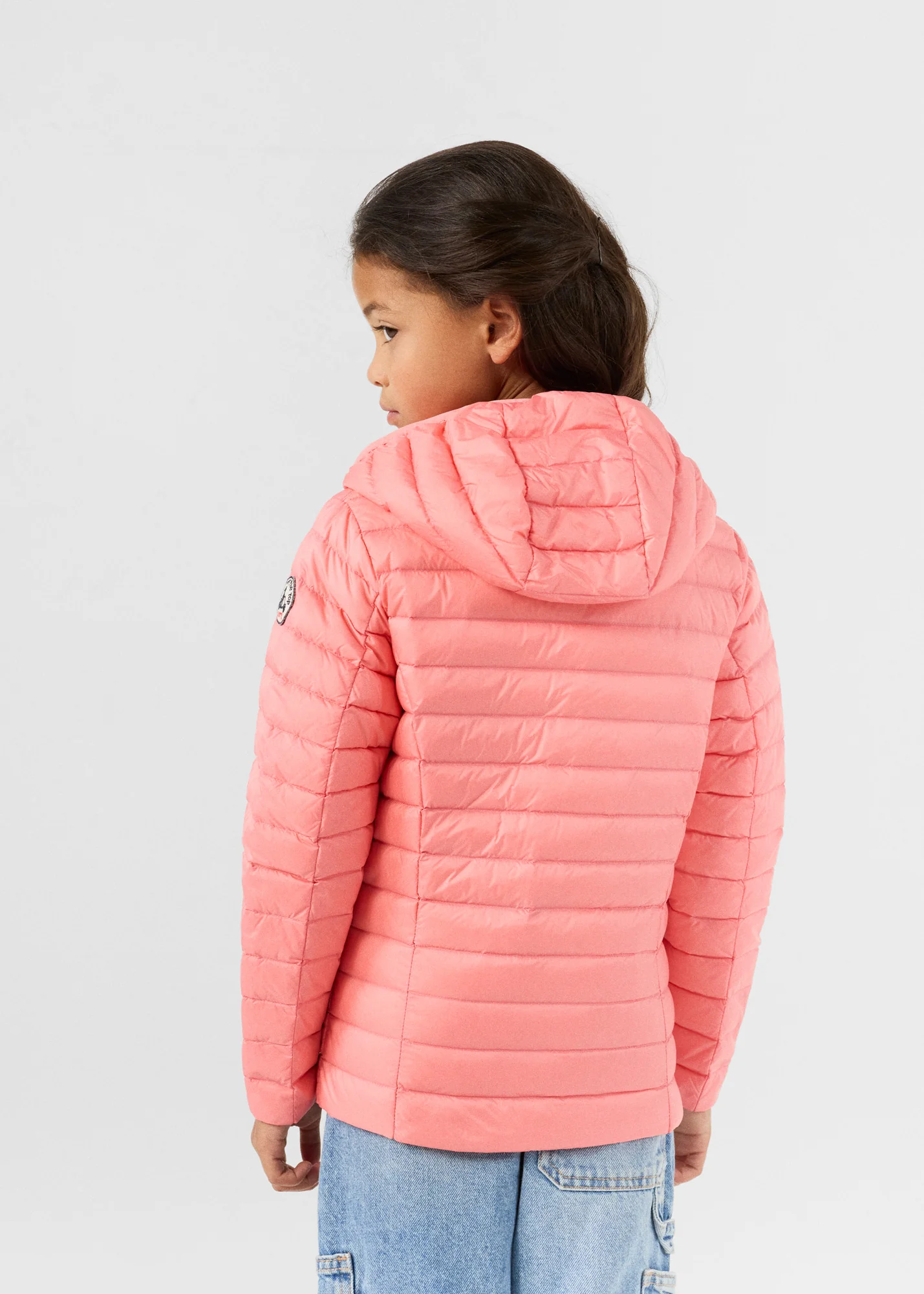 Doudoune légère à capuche enfant Vibrant pink Carla - Image 4