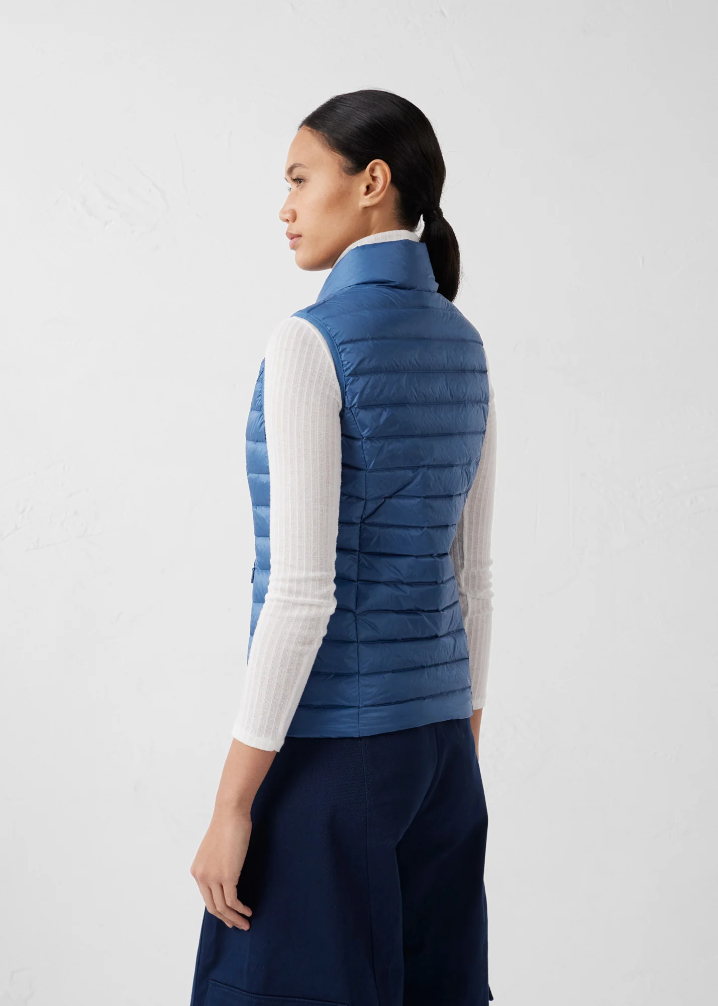 Doudoune légère sans manches Bleu jeans Seda - Image 4