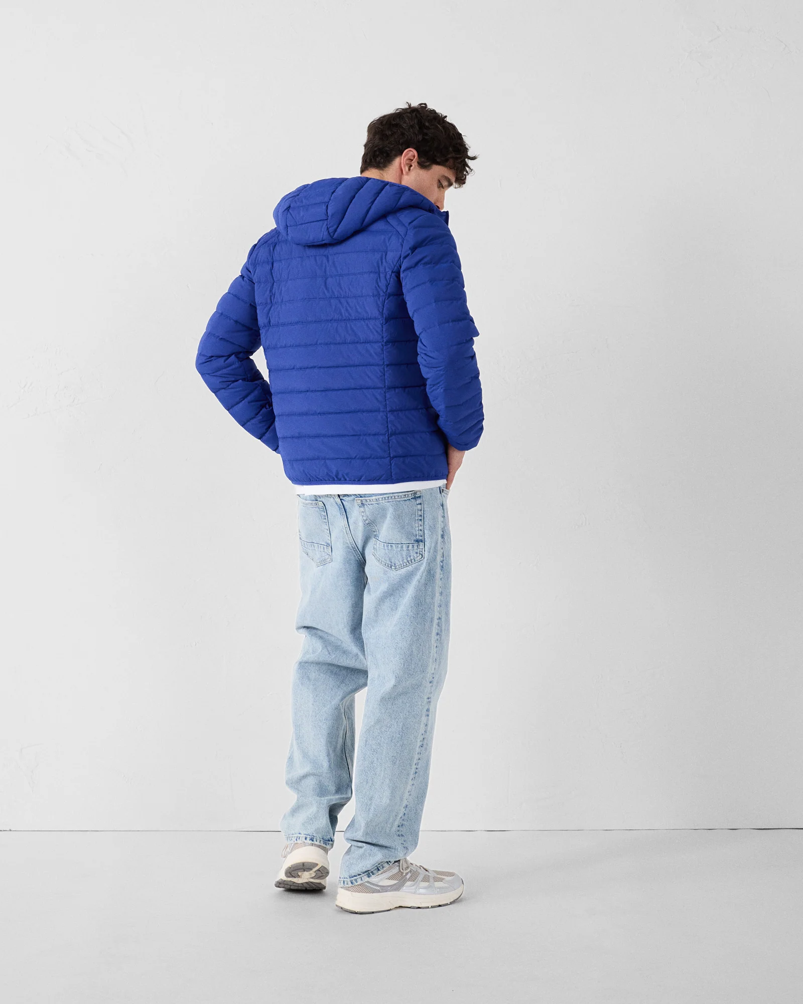 Doudoune légère stretch à capuche Bleu cobalt Frantz - Image 4