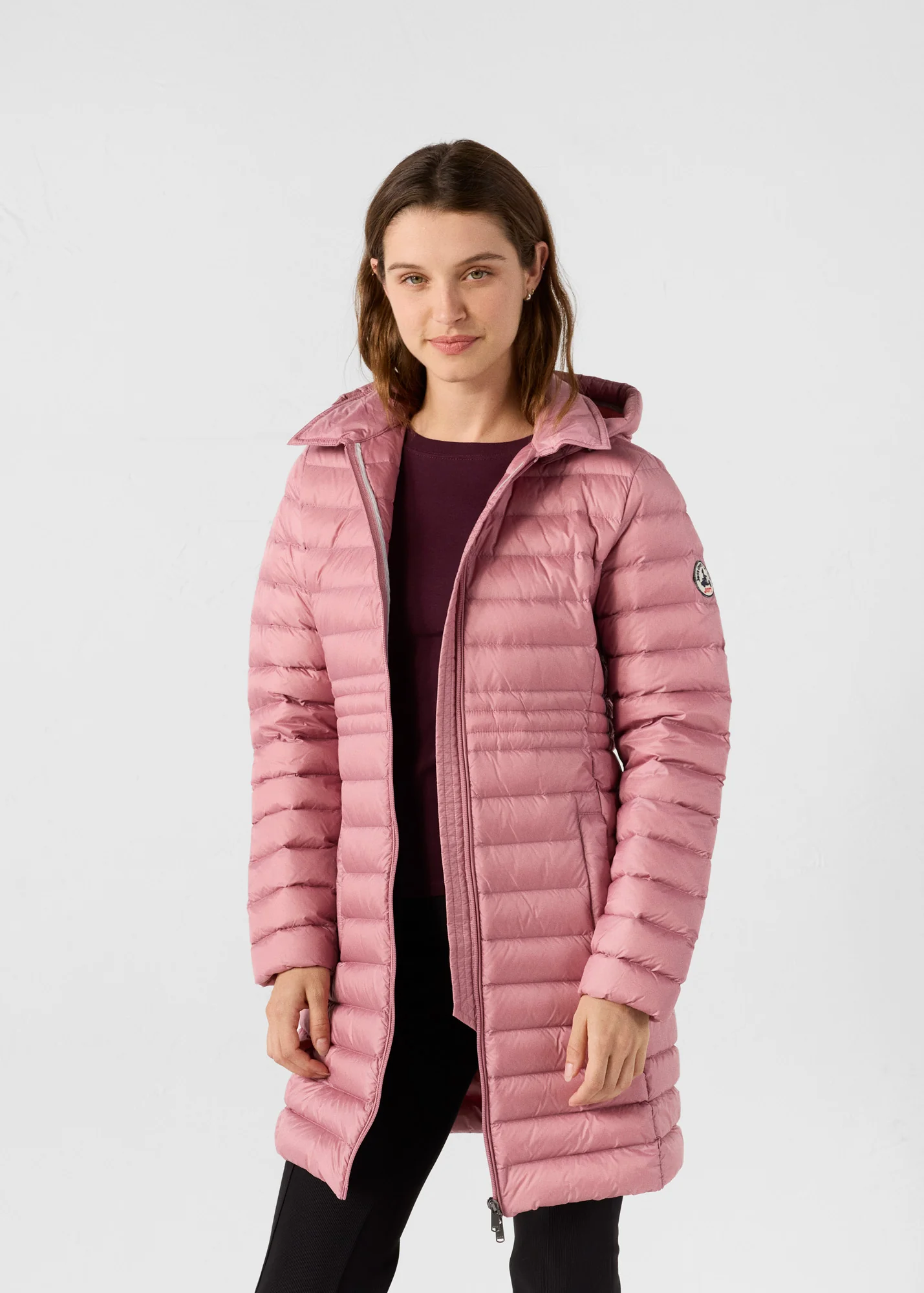 Doudoune longue Ă capuche Rose antique Vero 2.0 - Image 3