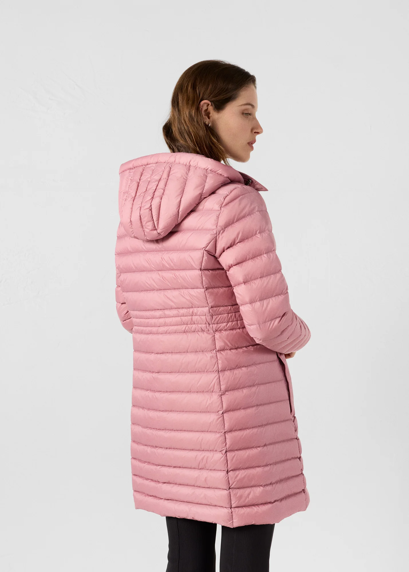 Doudoune longue Ă capuche Rose antique Vero 2.0 - Image 4