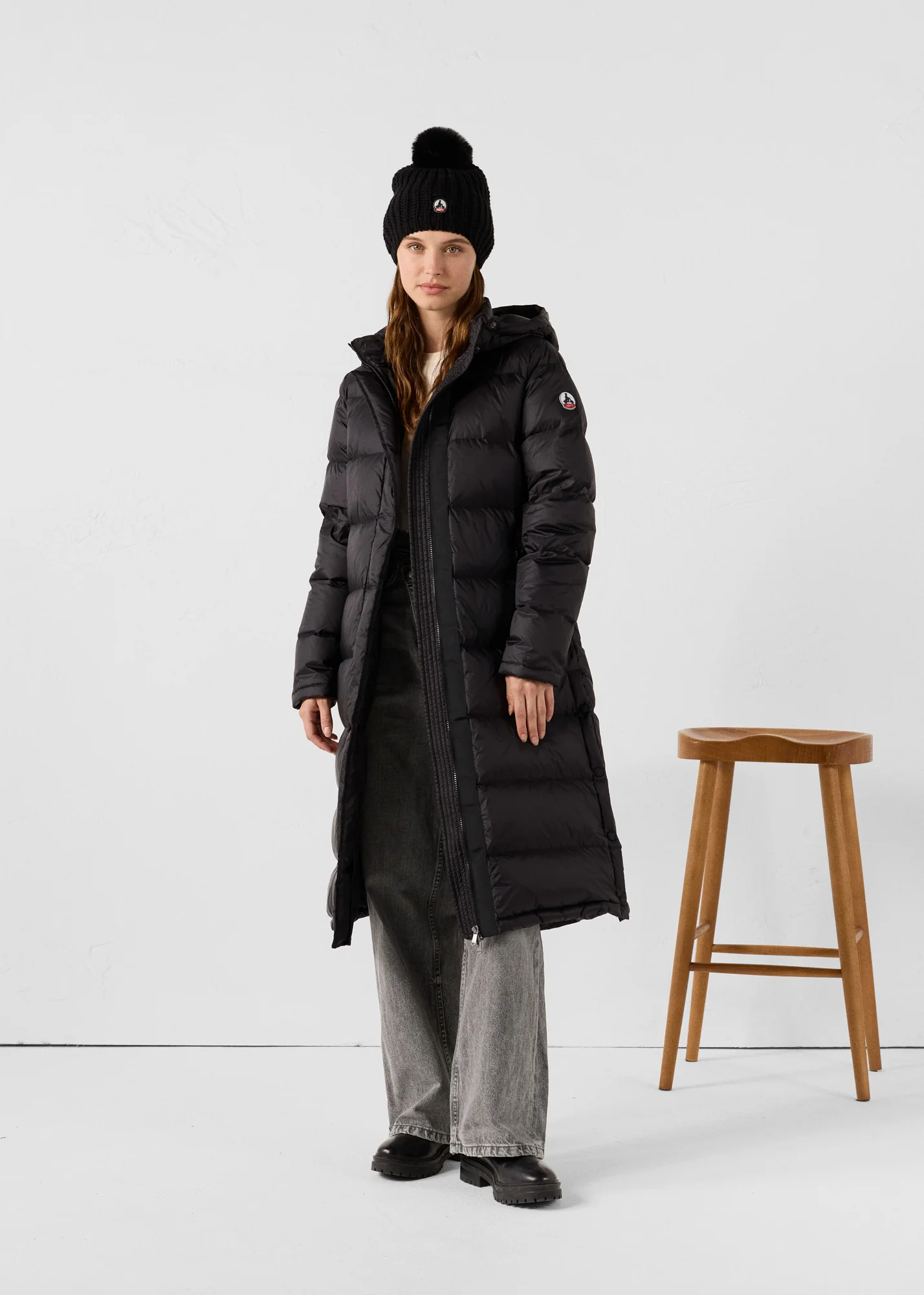 Doudoune longue Ă capuche Grand Froid Noir Karachi