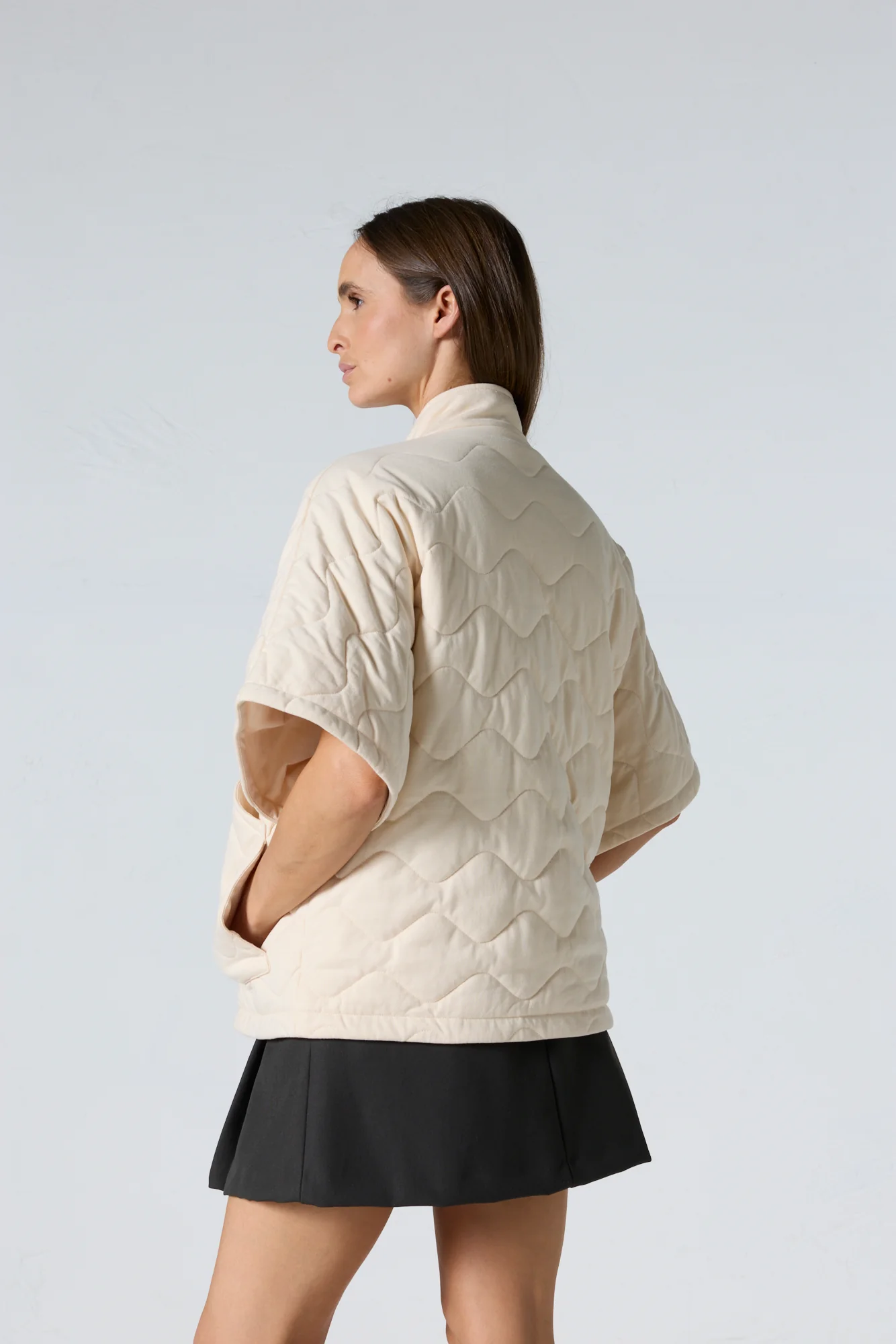 Veste manches 3/4 Vanille sucrée Dita - Image 4