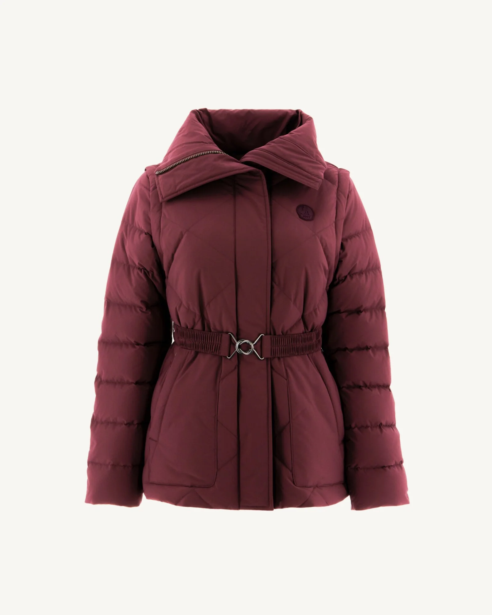 Doudoune manches amovibles Aubergine Anita