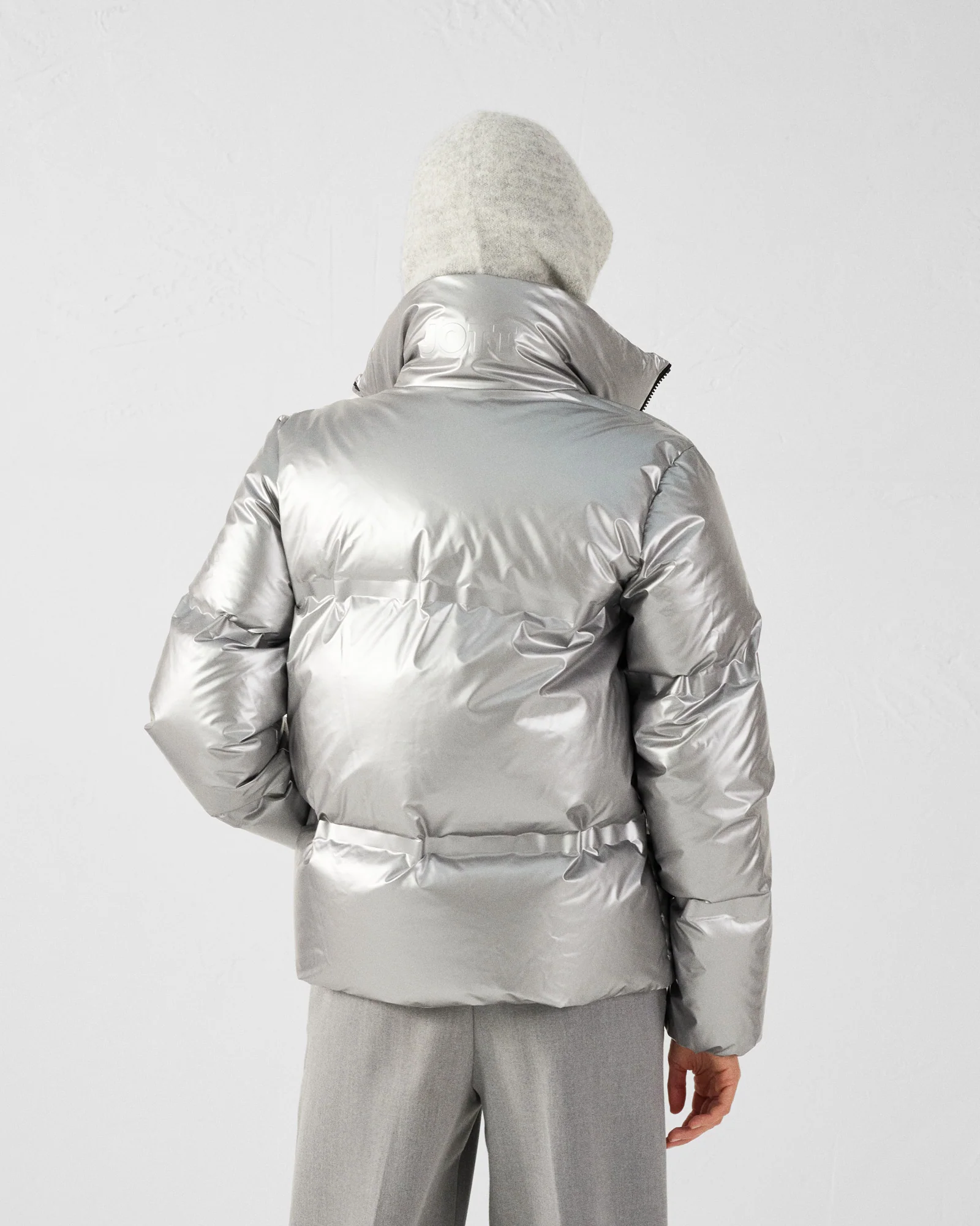 Doudoune métallique esprit 'Puffer' Argent Flake - Image 2