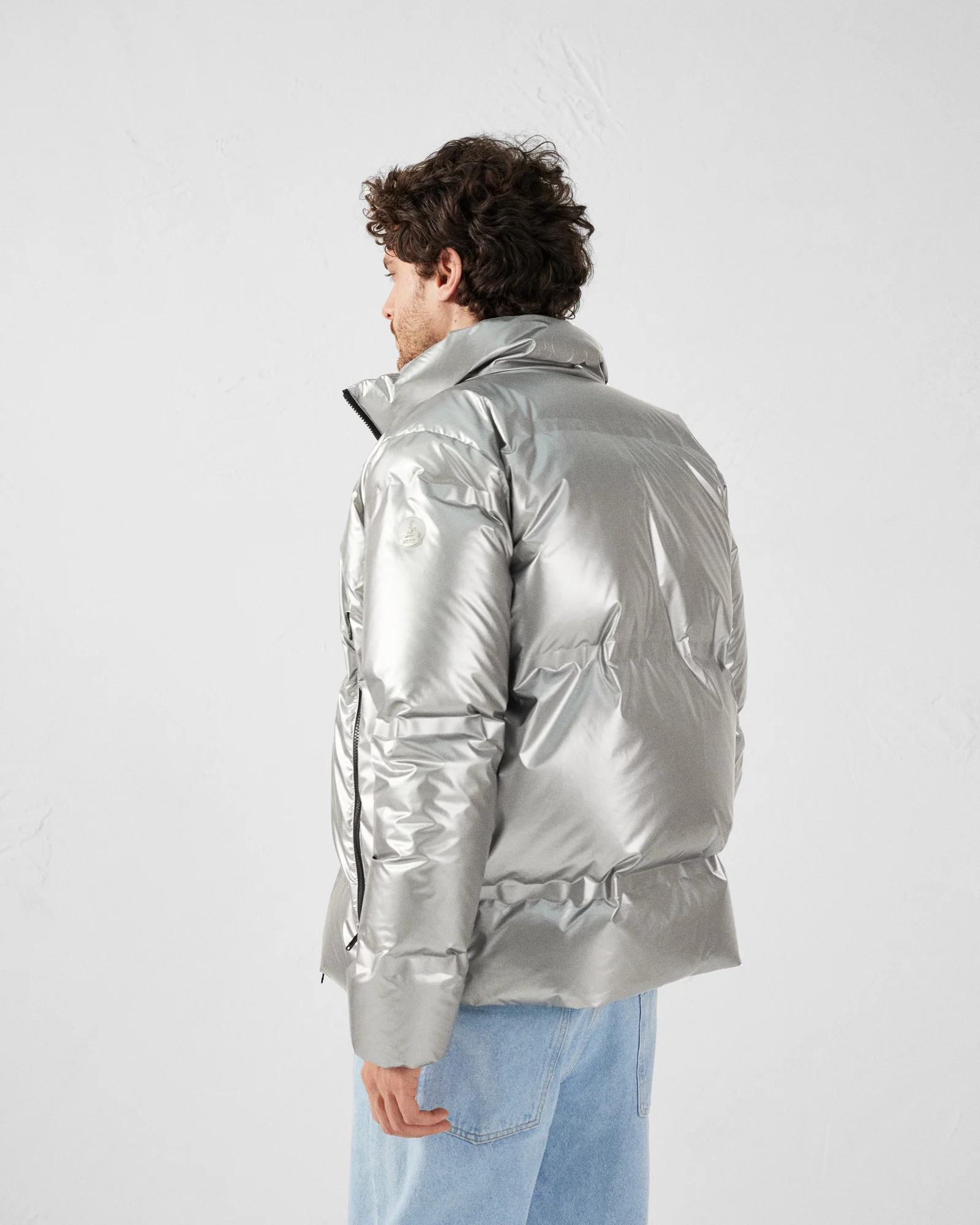 Doudoune métallique esprit 'Puffer' Argent Holly - Image 2