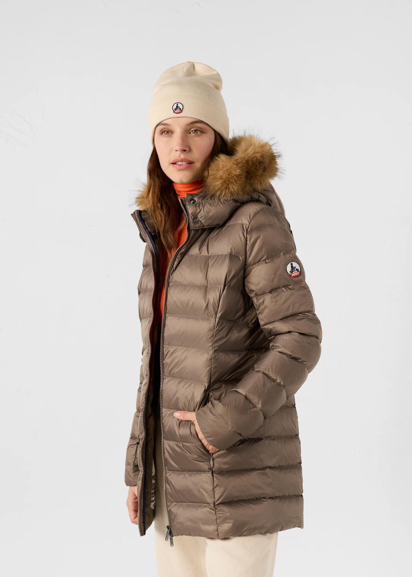 Doudoune mi-longue Grand Froid Taupe Perle - Image 3