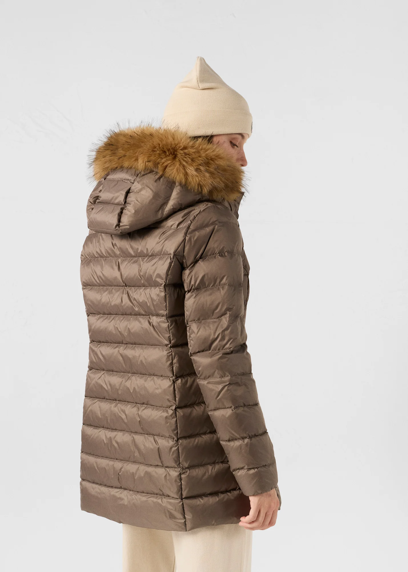 Doudoune mi-longue Grand Froid Taupe Perle - Image 4