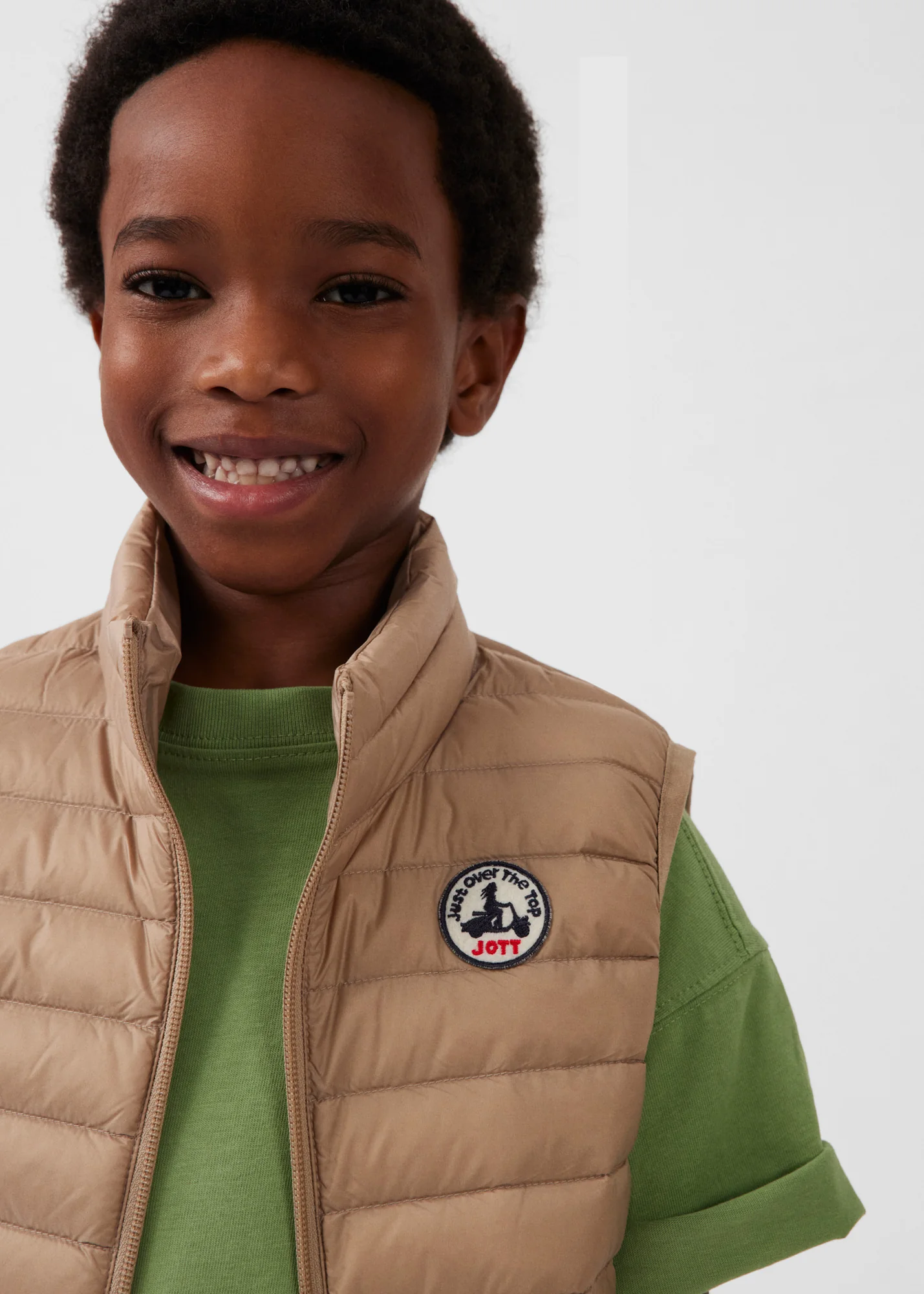 Doudoune sans manches enfant Beige Zoe - Image 5