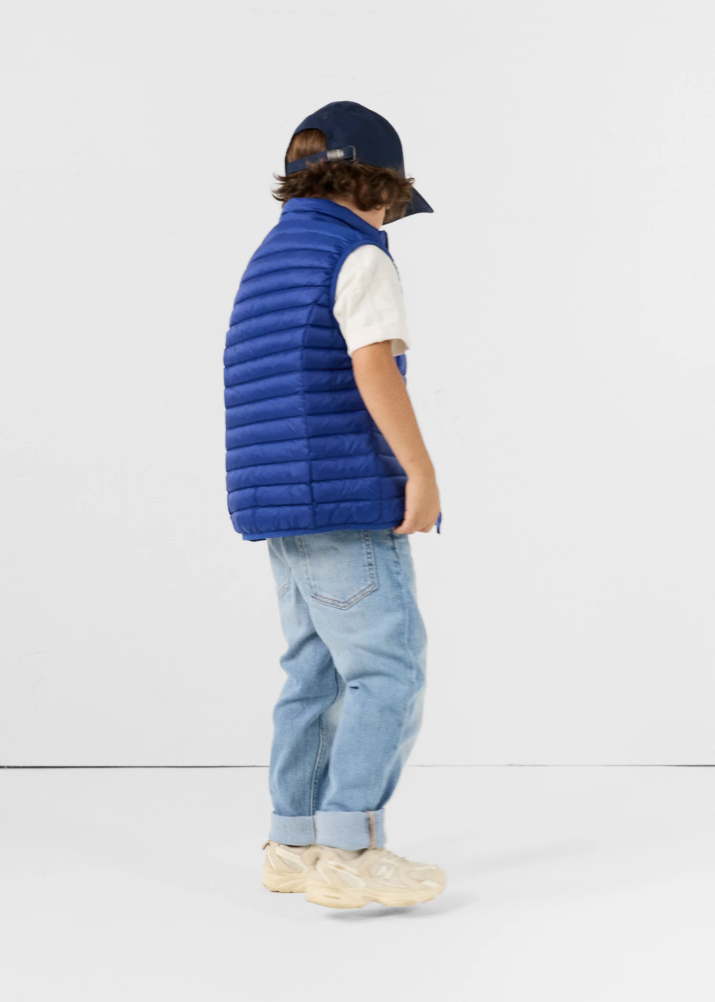 Doudoune sans manches enfant Bleu cobalt Zoe - Image 4