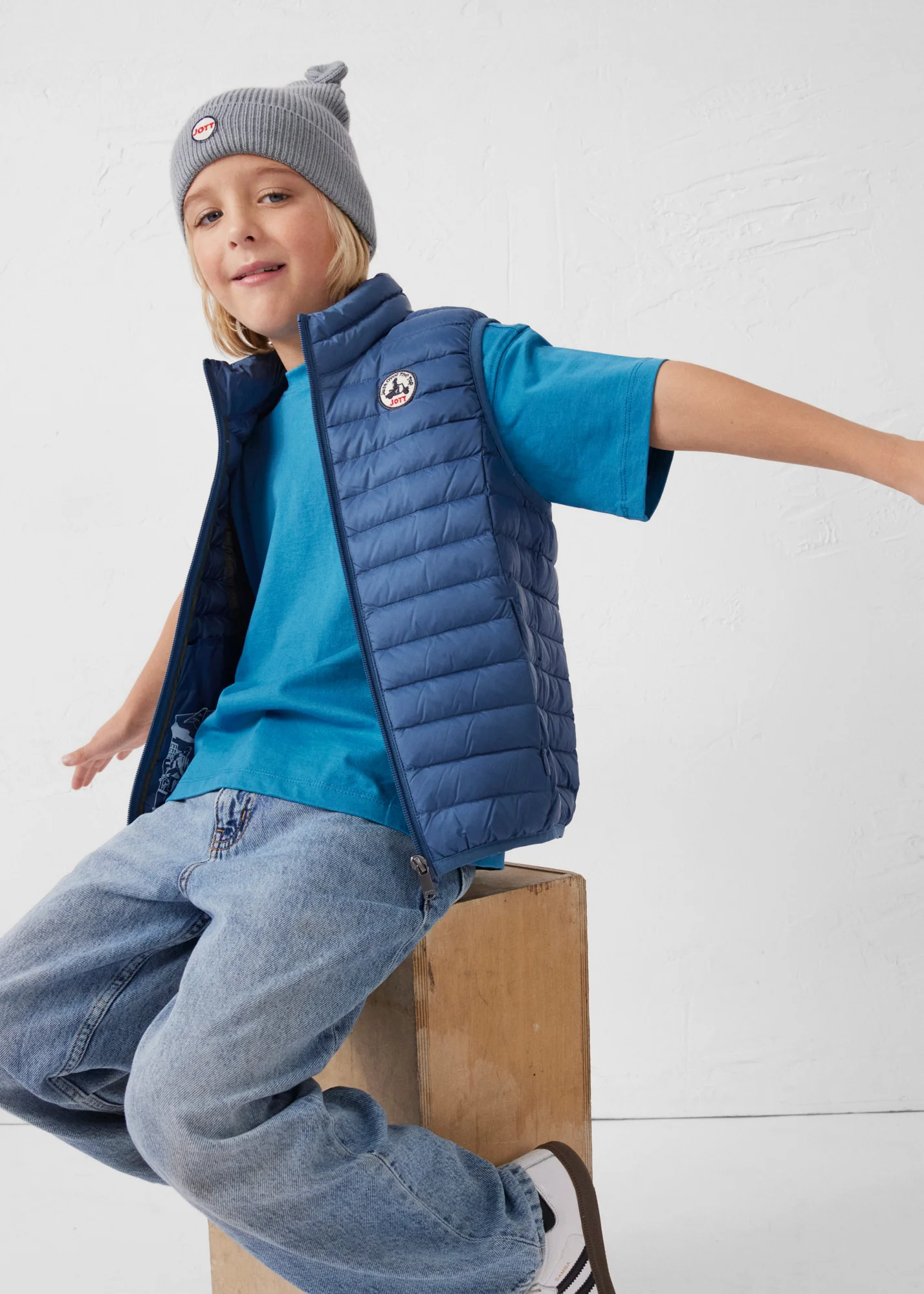 Doudoune sans manches enfant Bleu jeans Zoe - Image 6