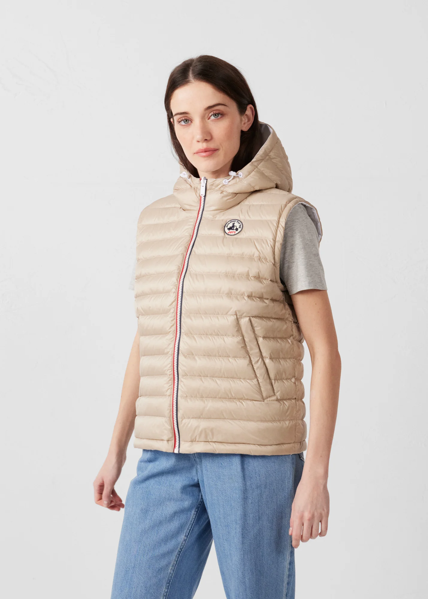 Doudoune sans manches réversible Blanc/Beige Laren - Image 12